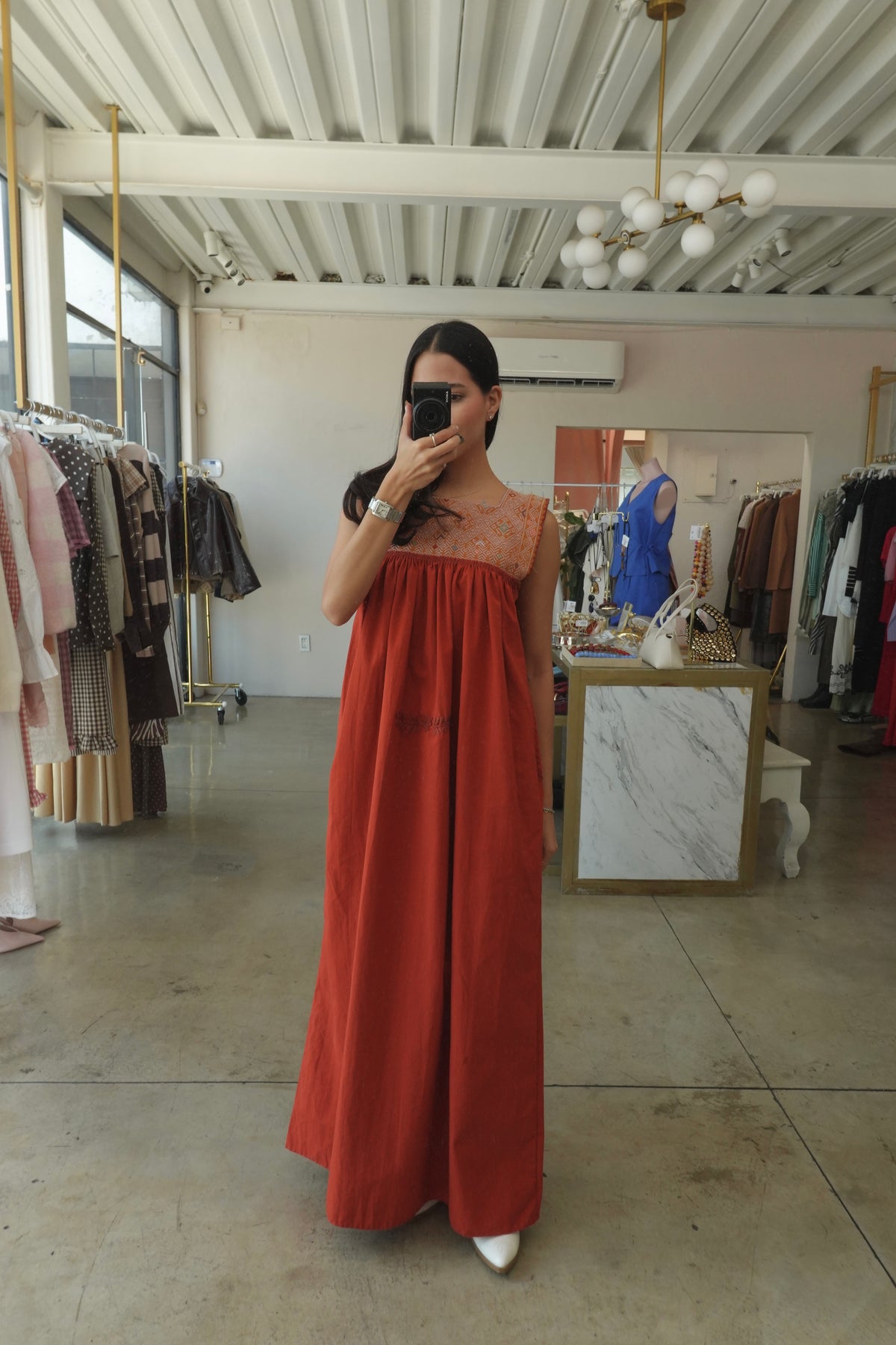 Vestido San Andrés artesanal mexicano