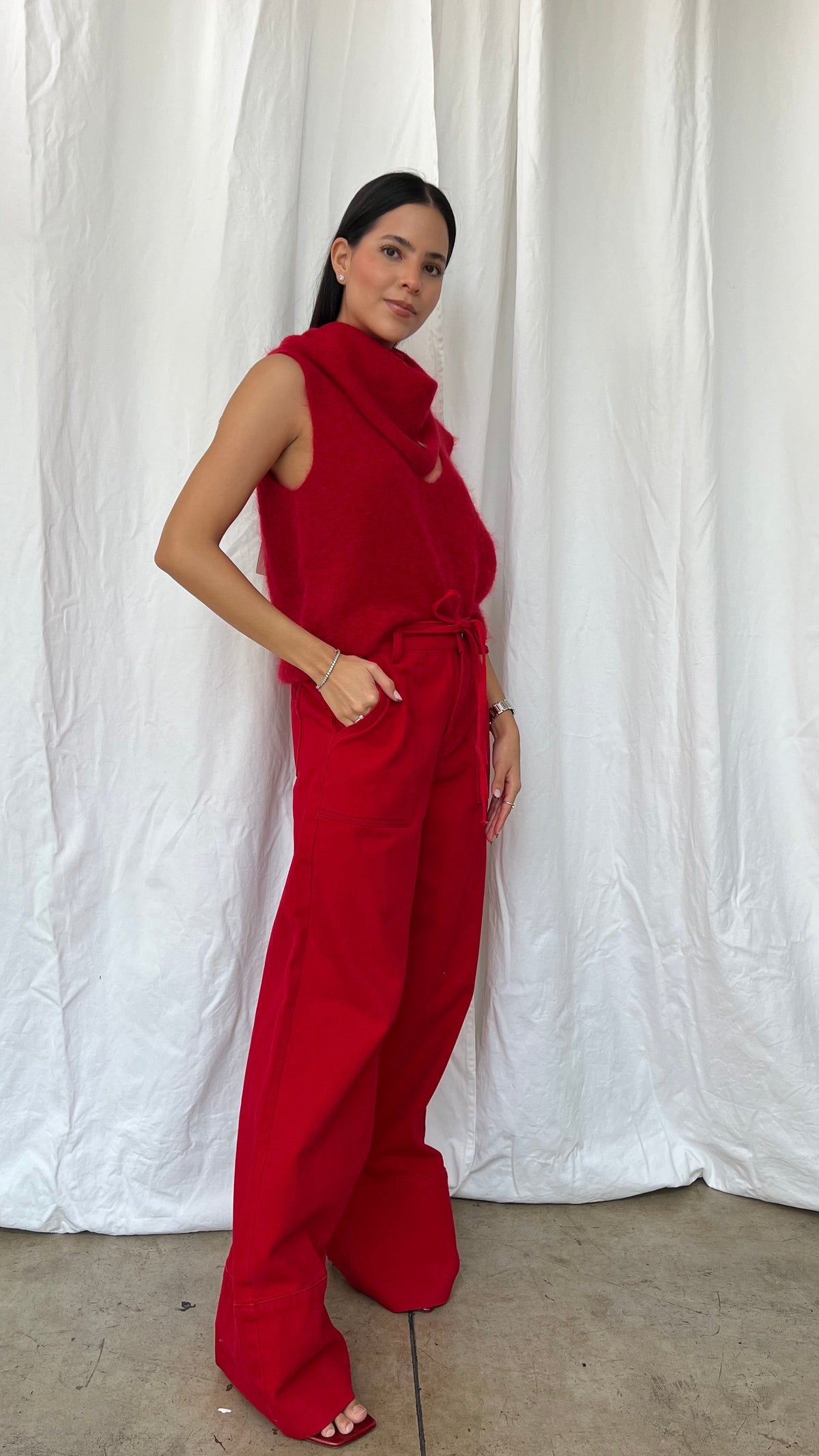 FRNCH Jeans rojo