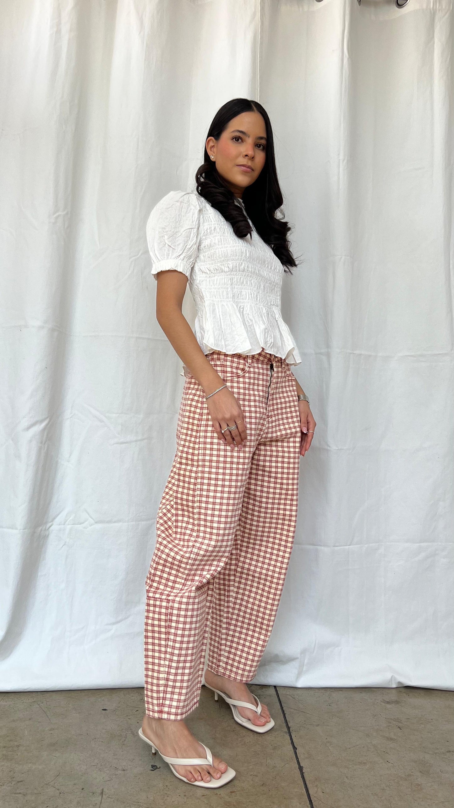 Barrel Vichy pant