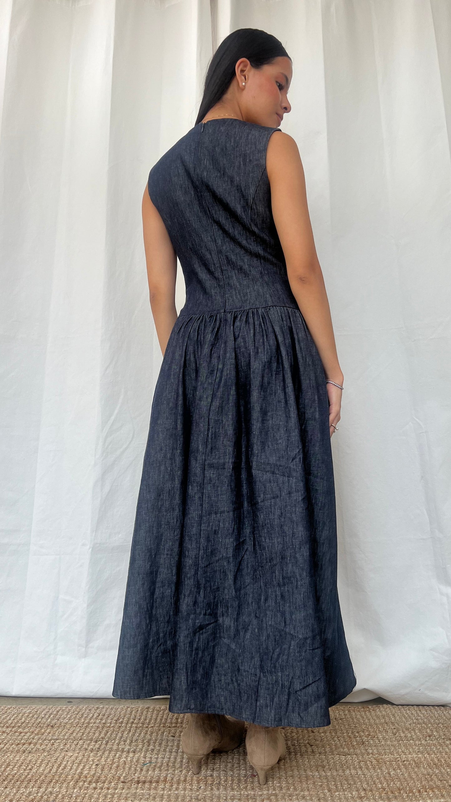 Vestido dark denim