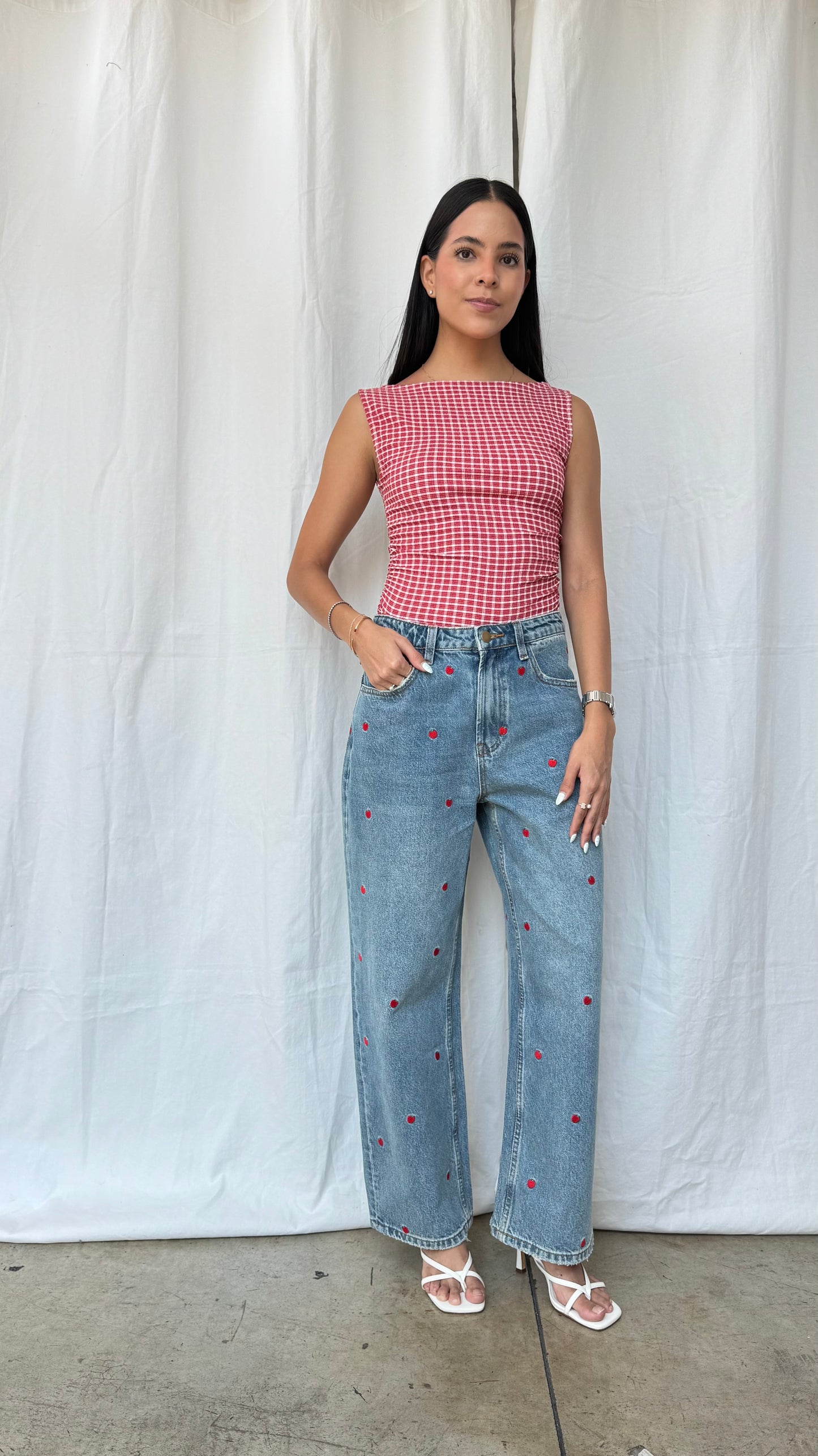 Jeans denim apple