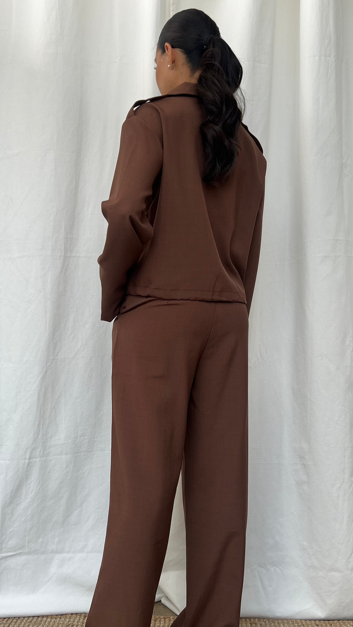 Set de blusa y pantalón brown