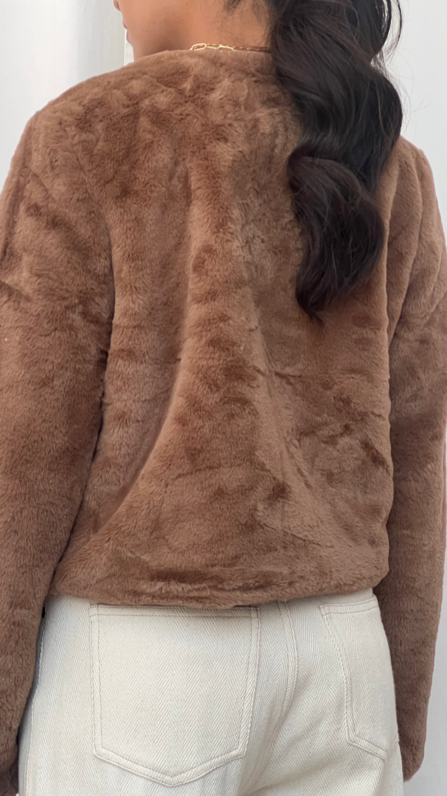Chamarra tipo felpa brown