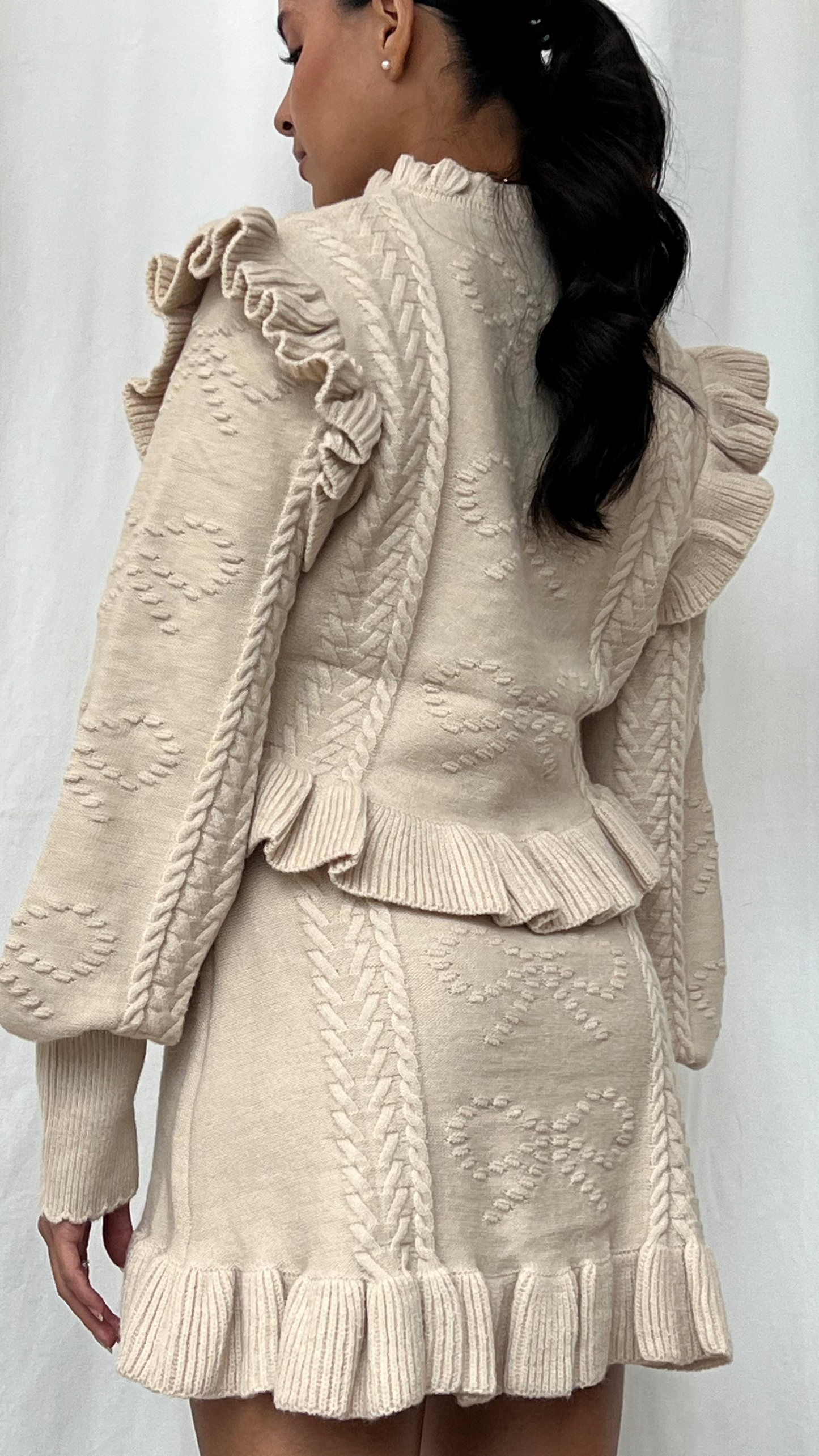 Set de punto en Taupe