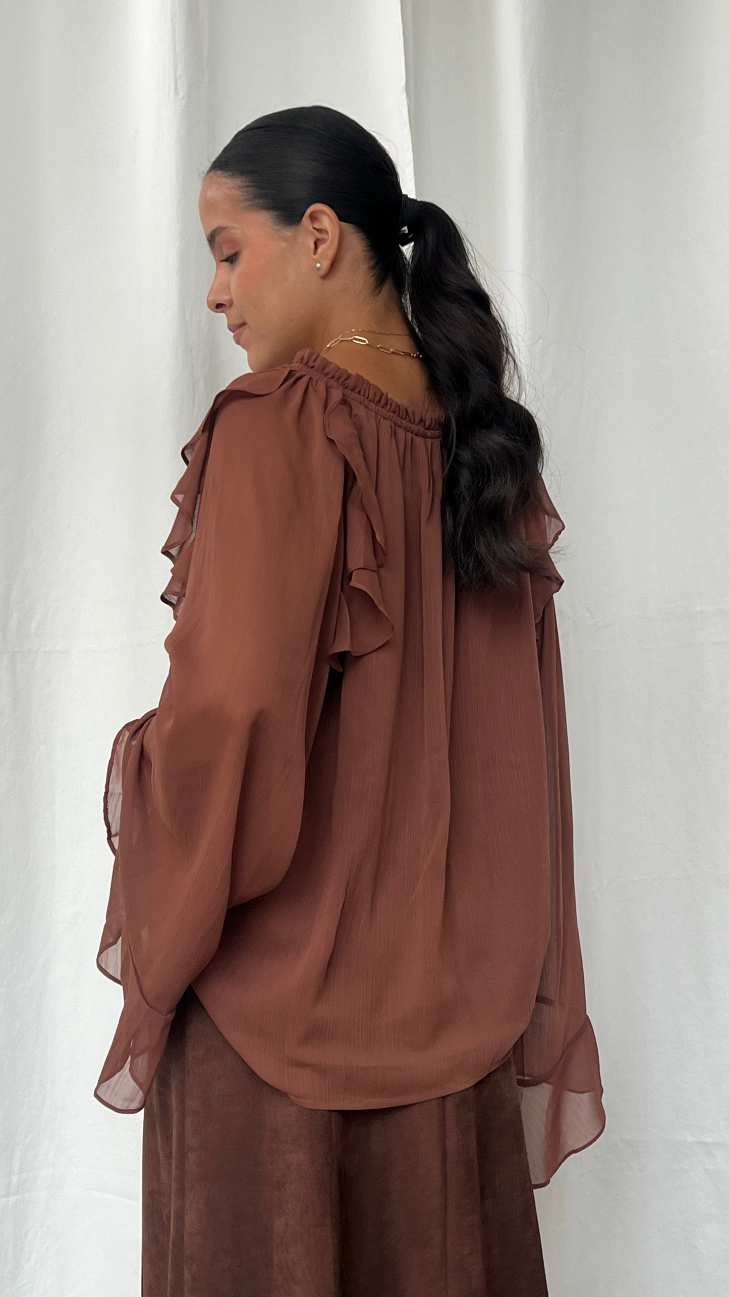 Blusa Olanes terracota