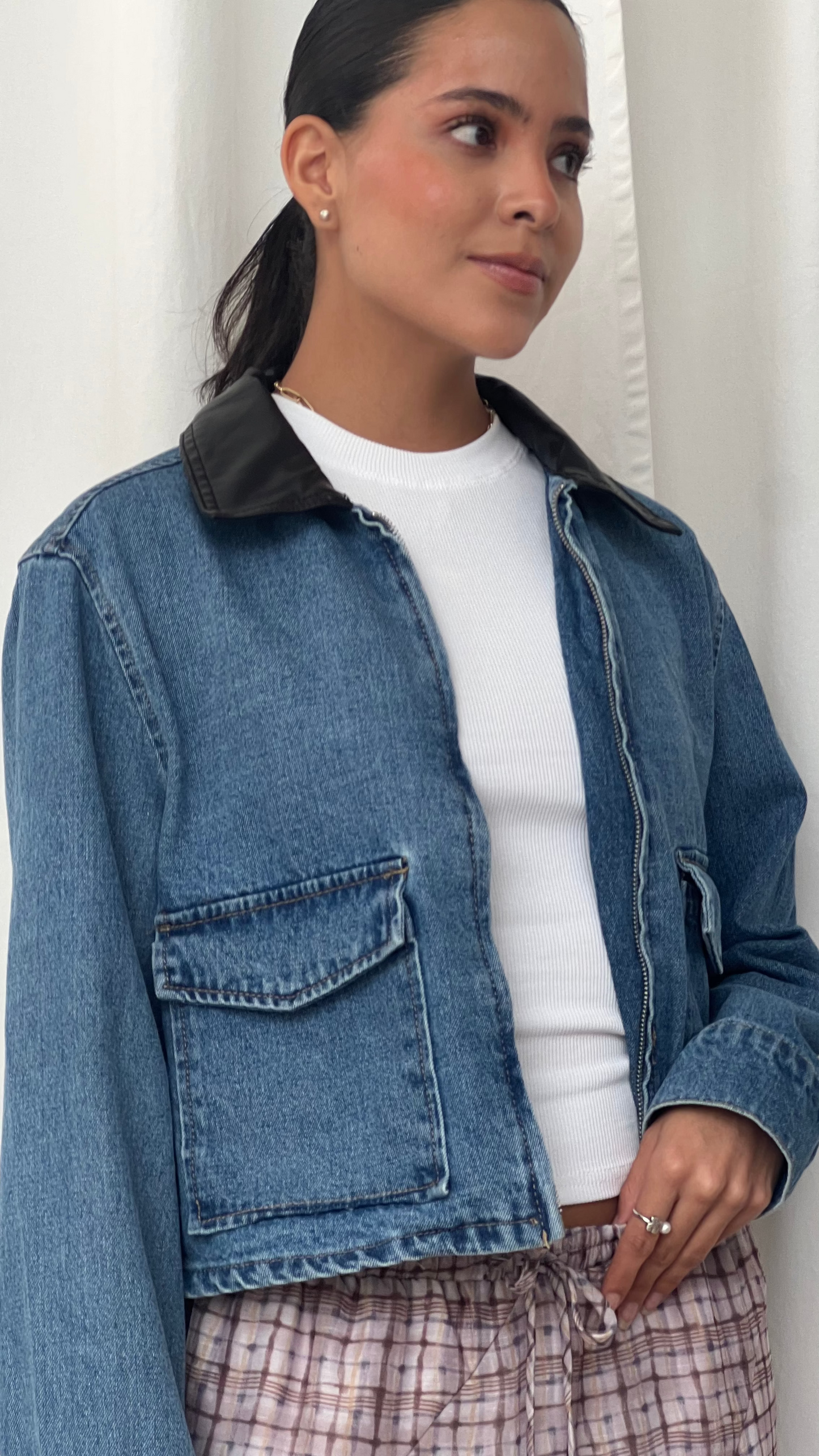 Chamarra denim azul