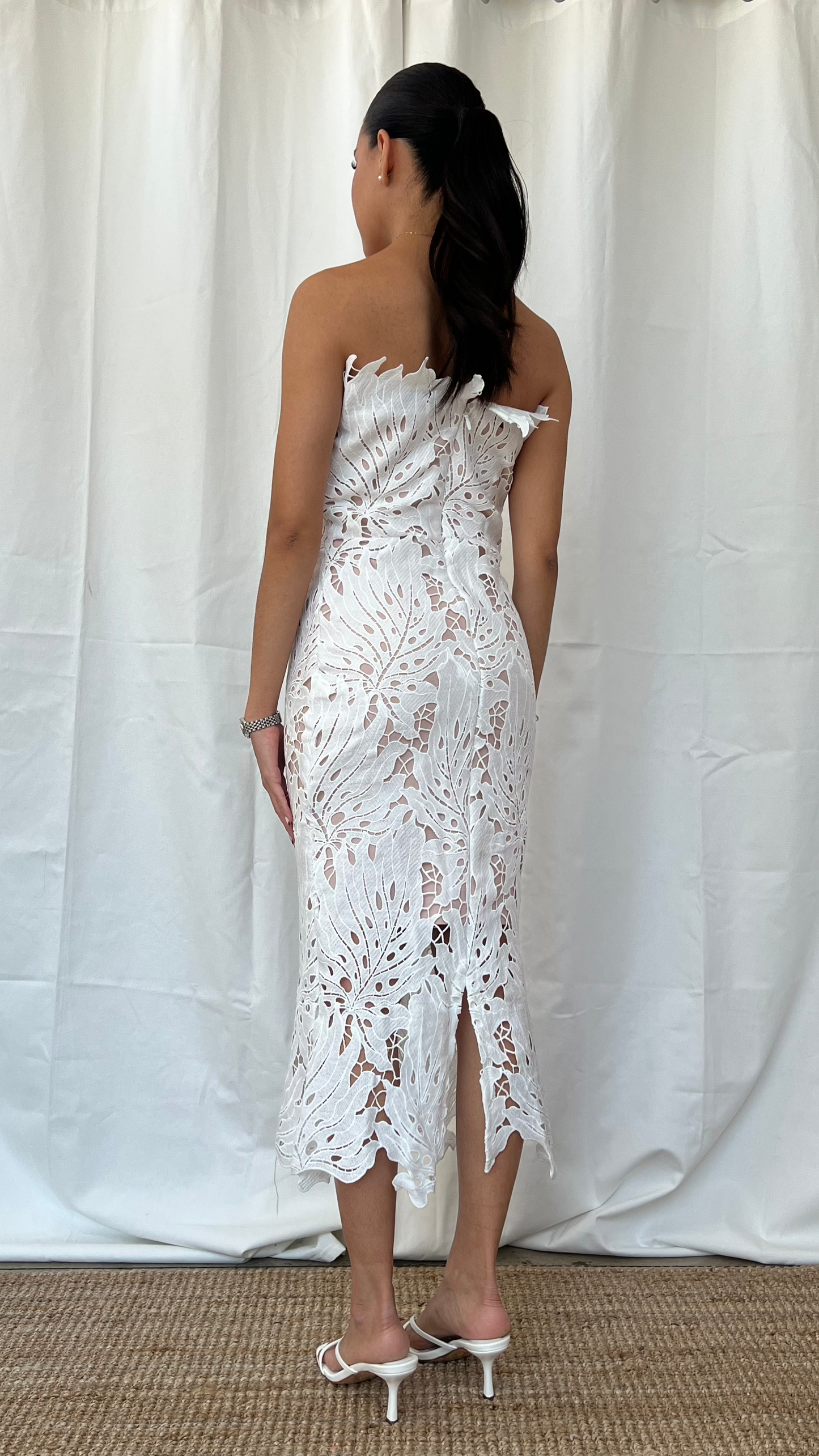 vestido de encaje blanco