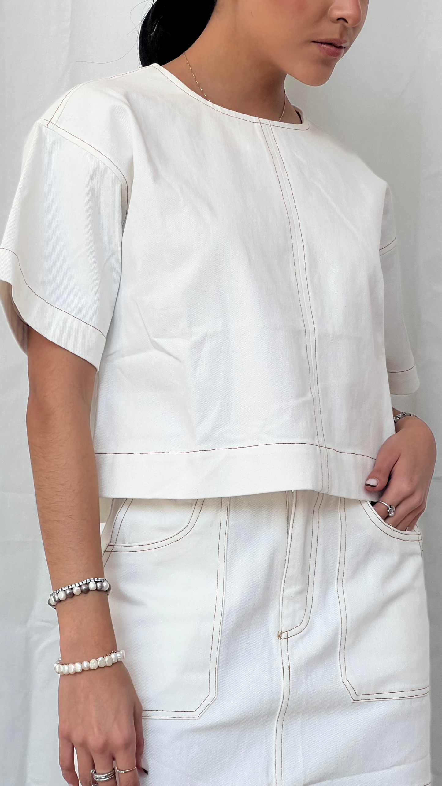 Set de Mezclilla Blanco