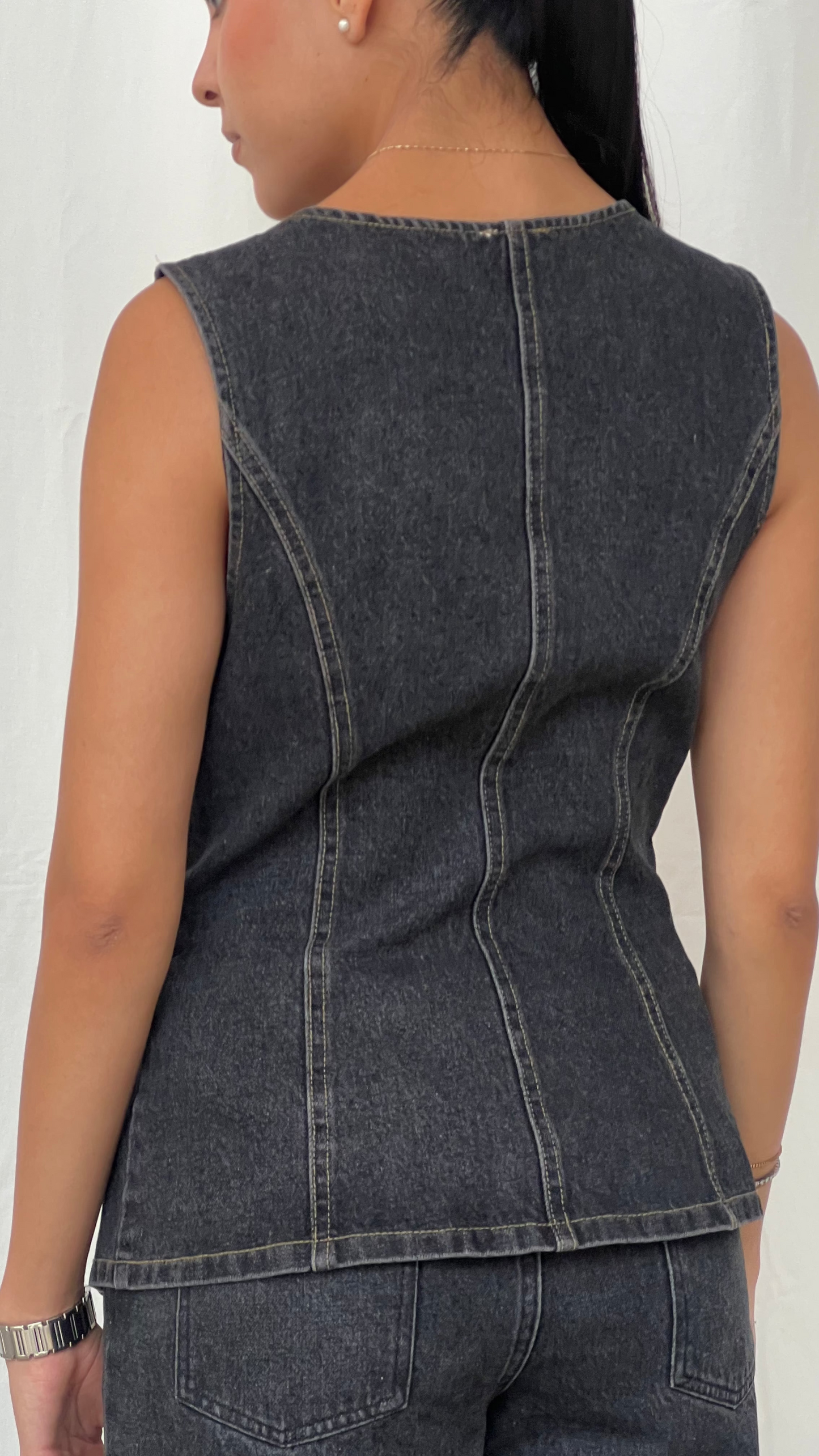Chaleco dark denim