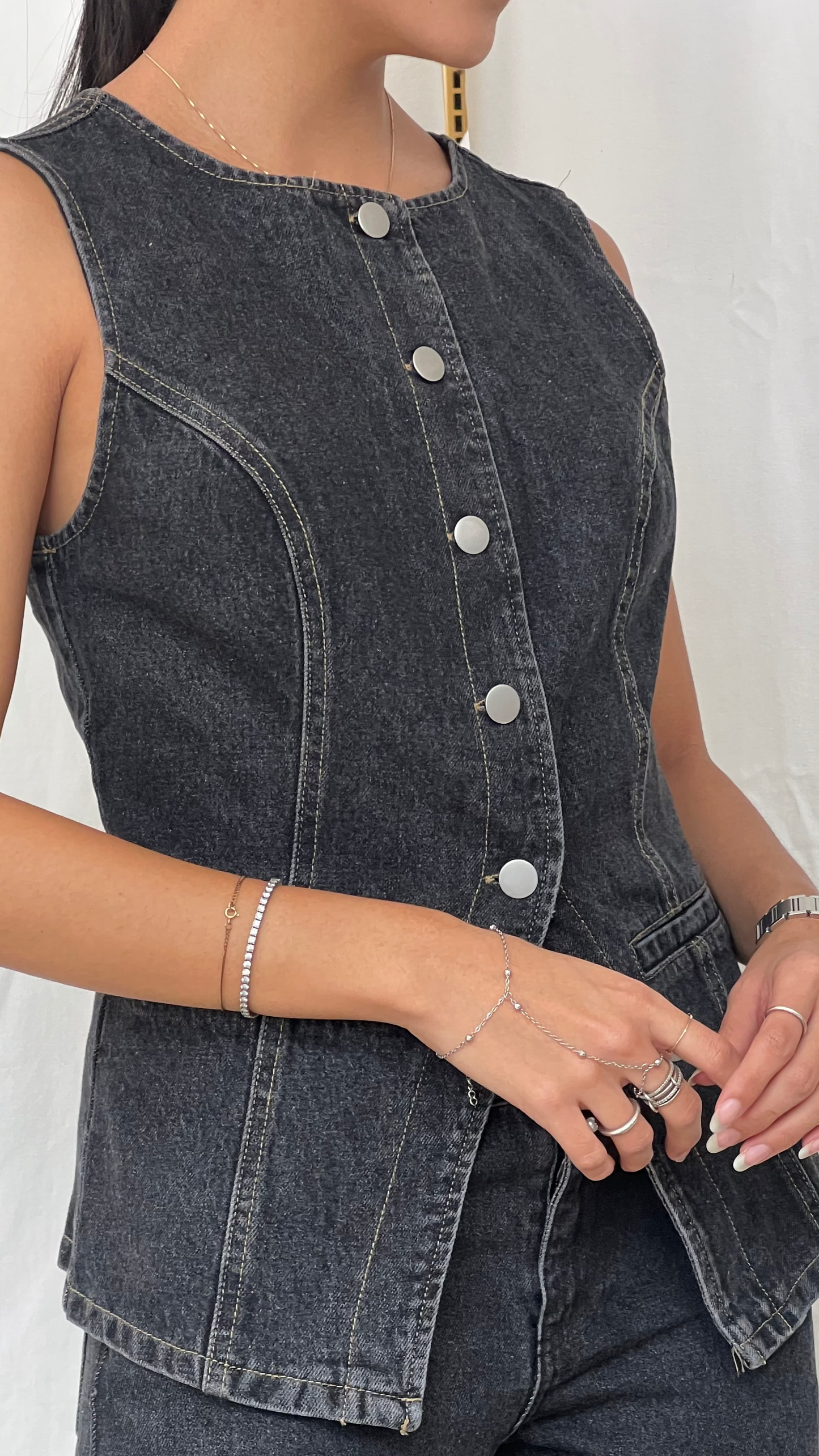Chaleco dark denim