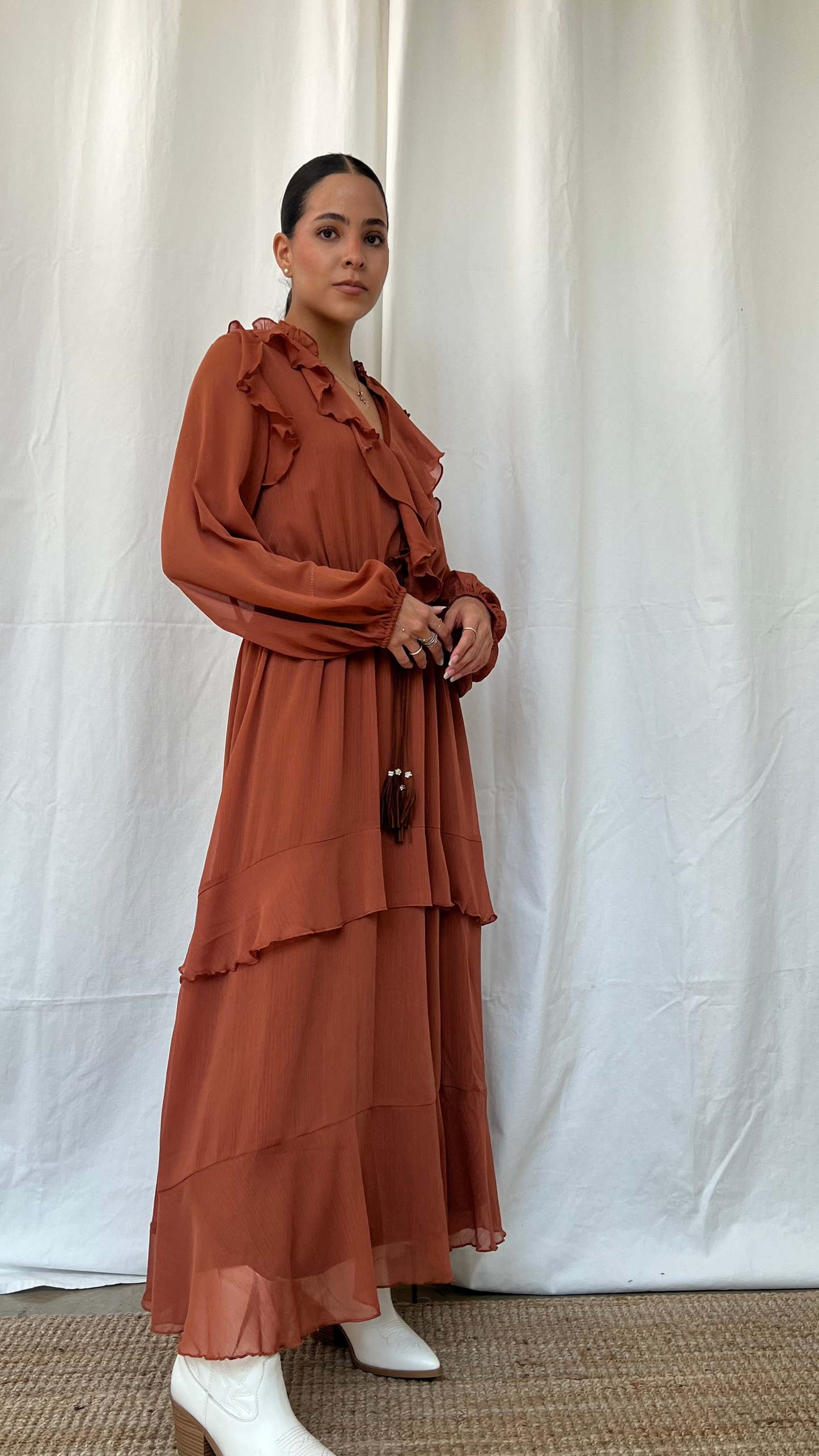 Vestido boho rust