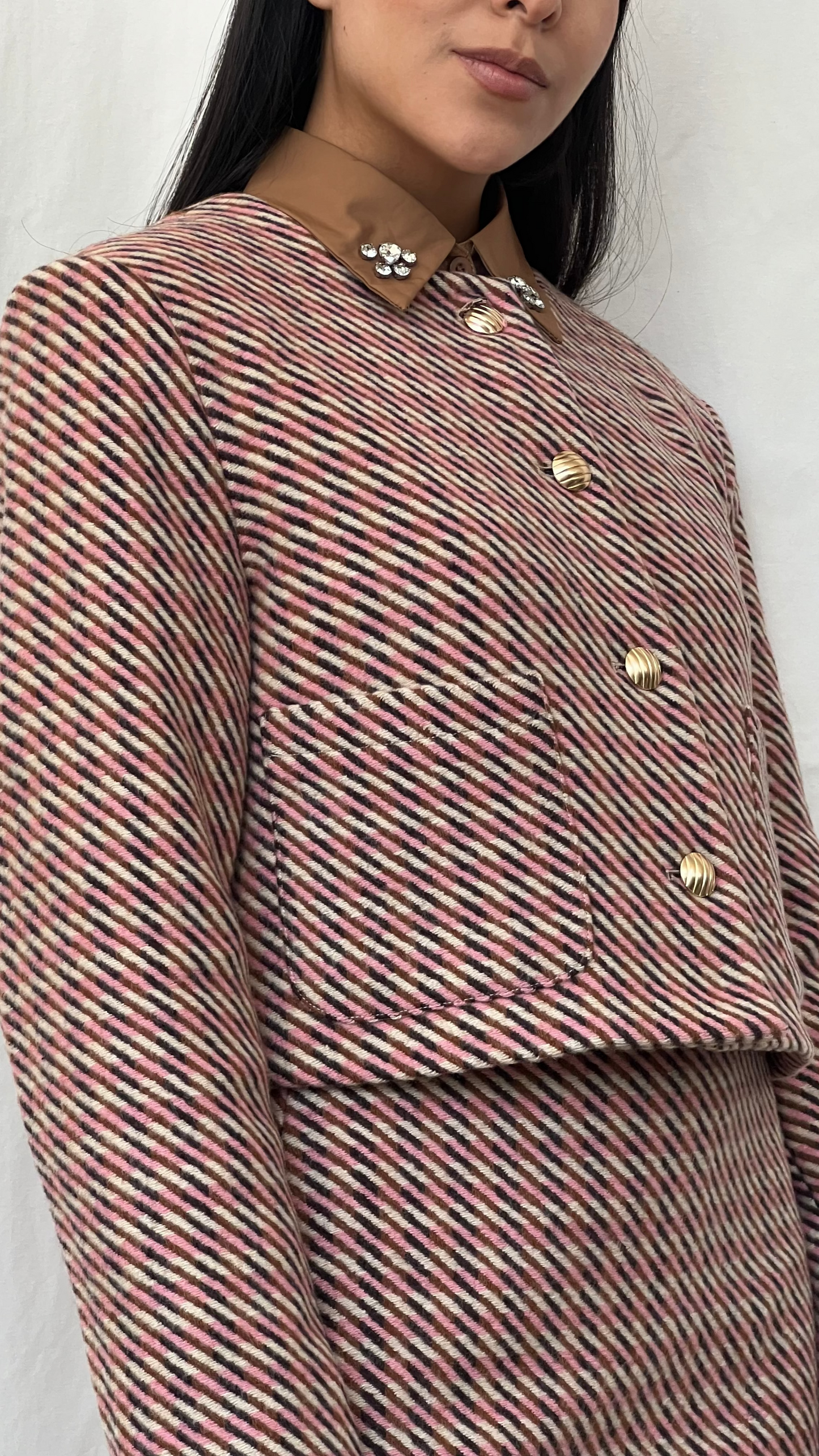 Chaqueta tweed a cuadros