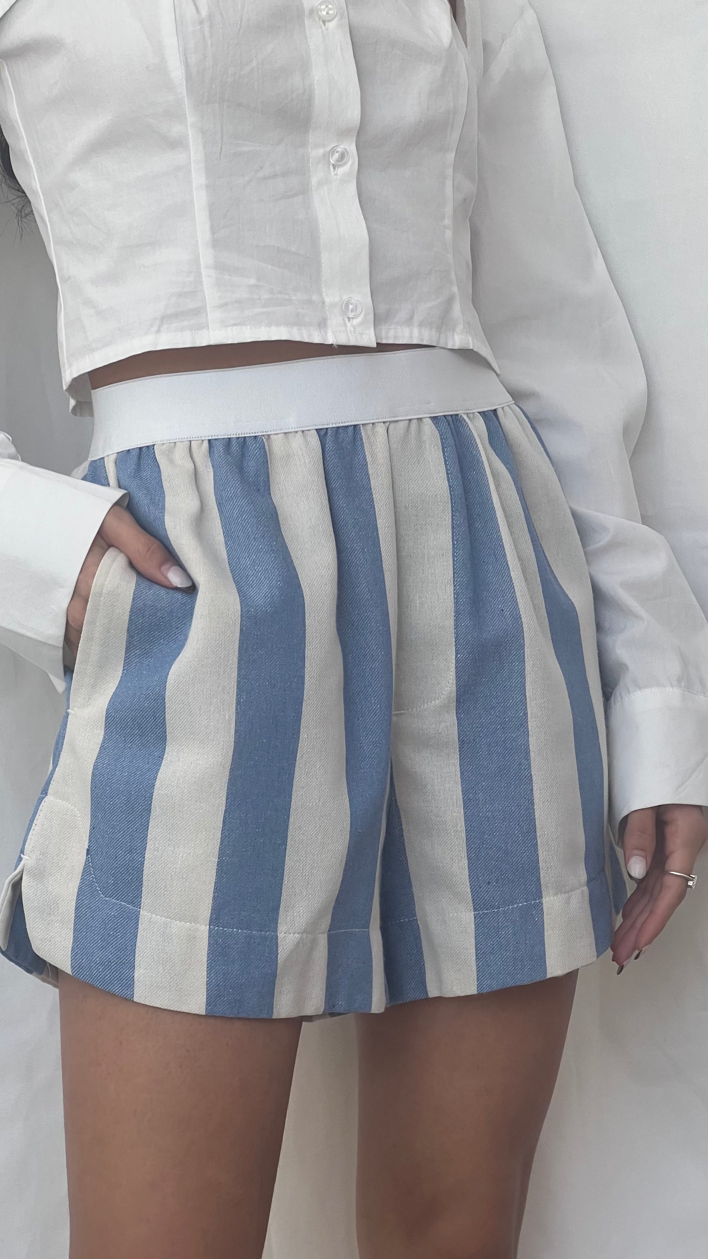 Short a Rayas Azul