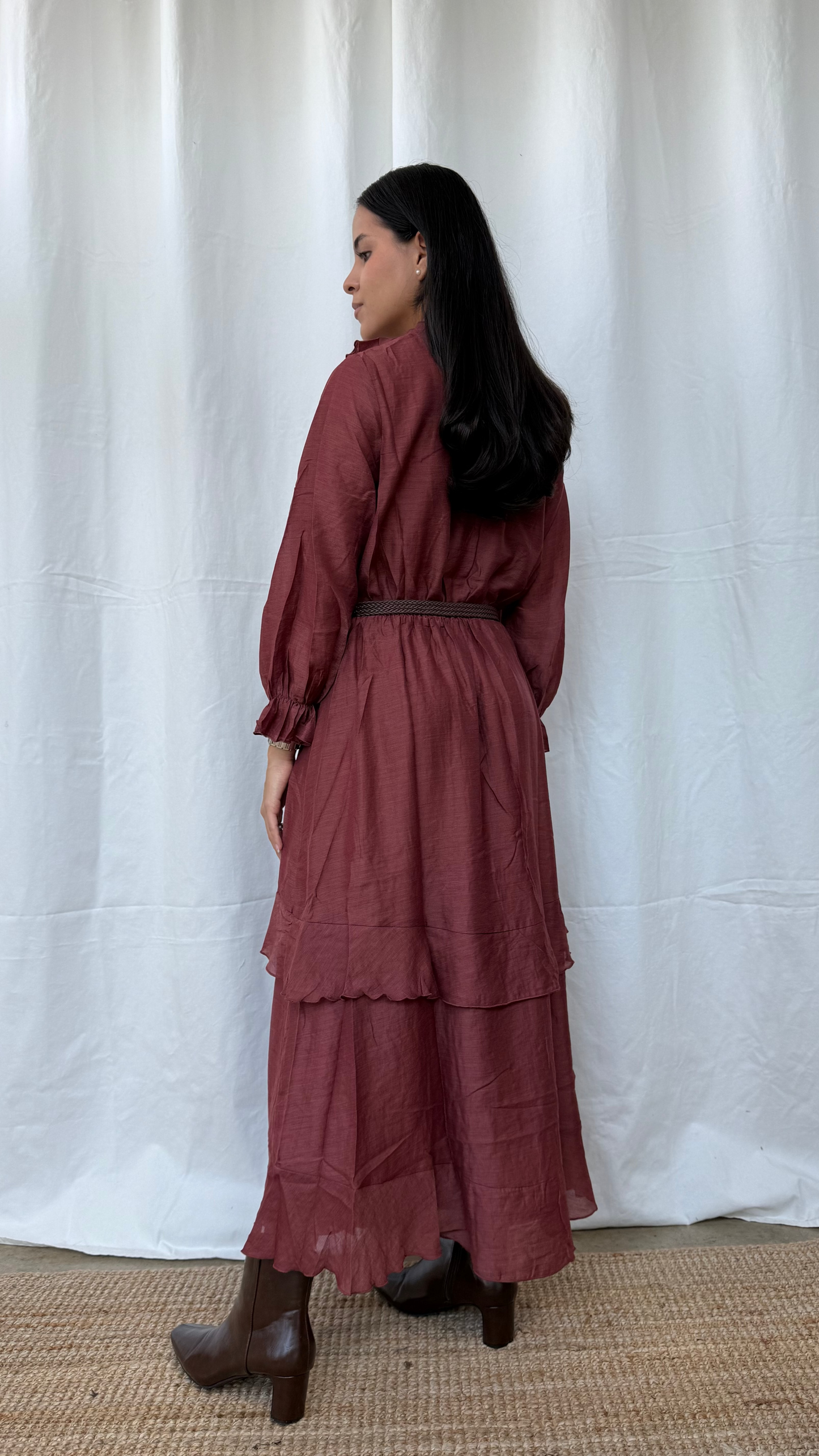 Vestido boho tinto