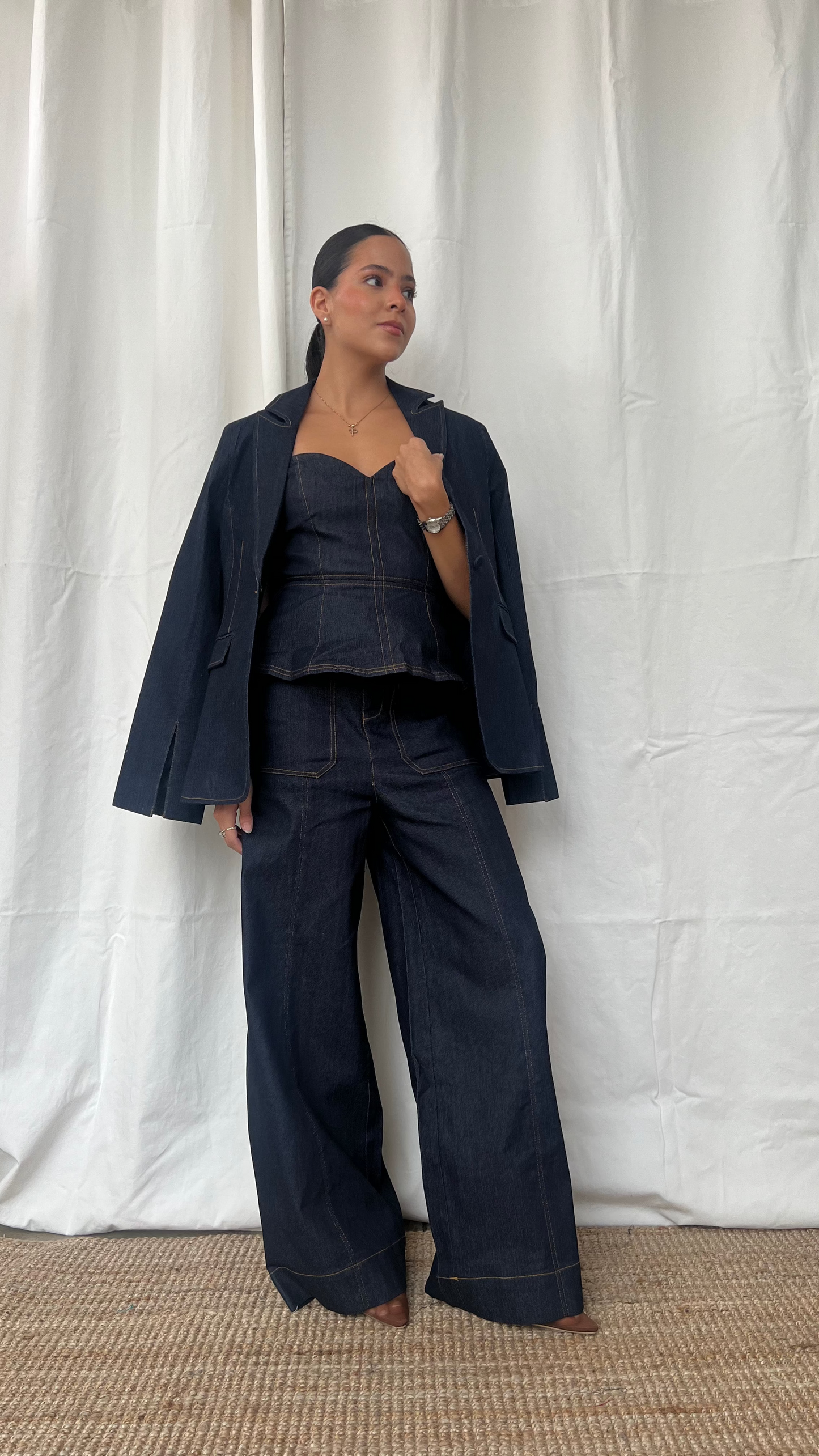 Pantalon denim high west