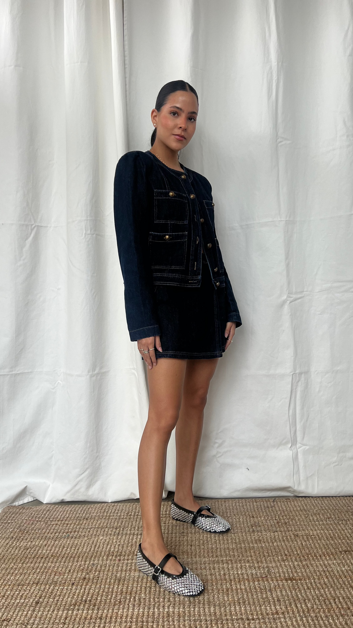 Mini falda denim