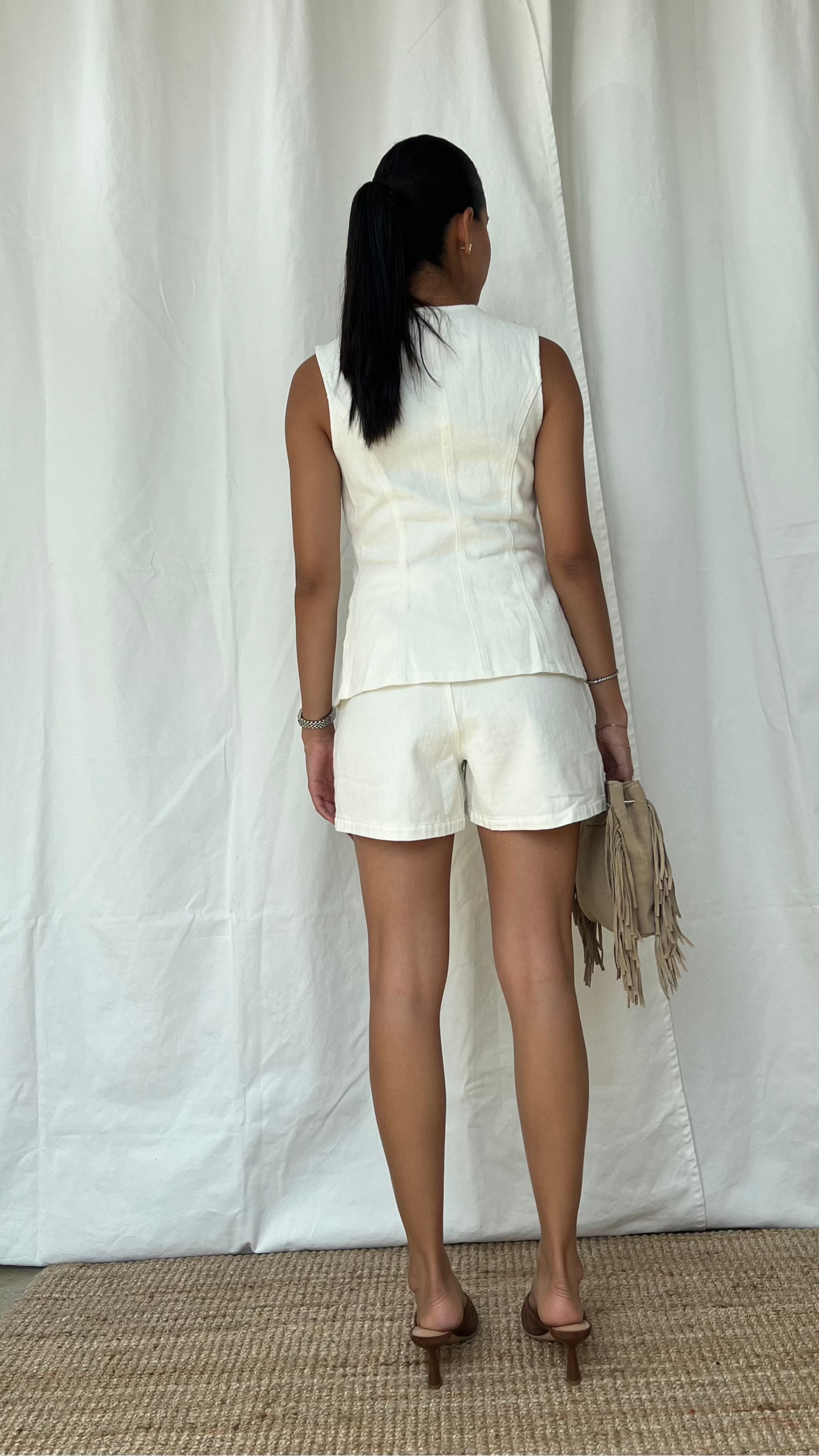 White demin set