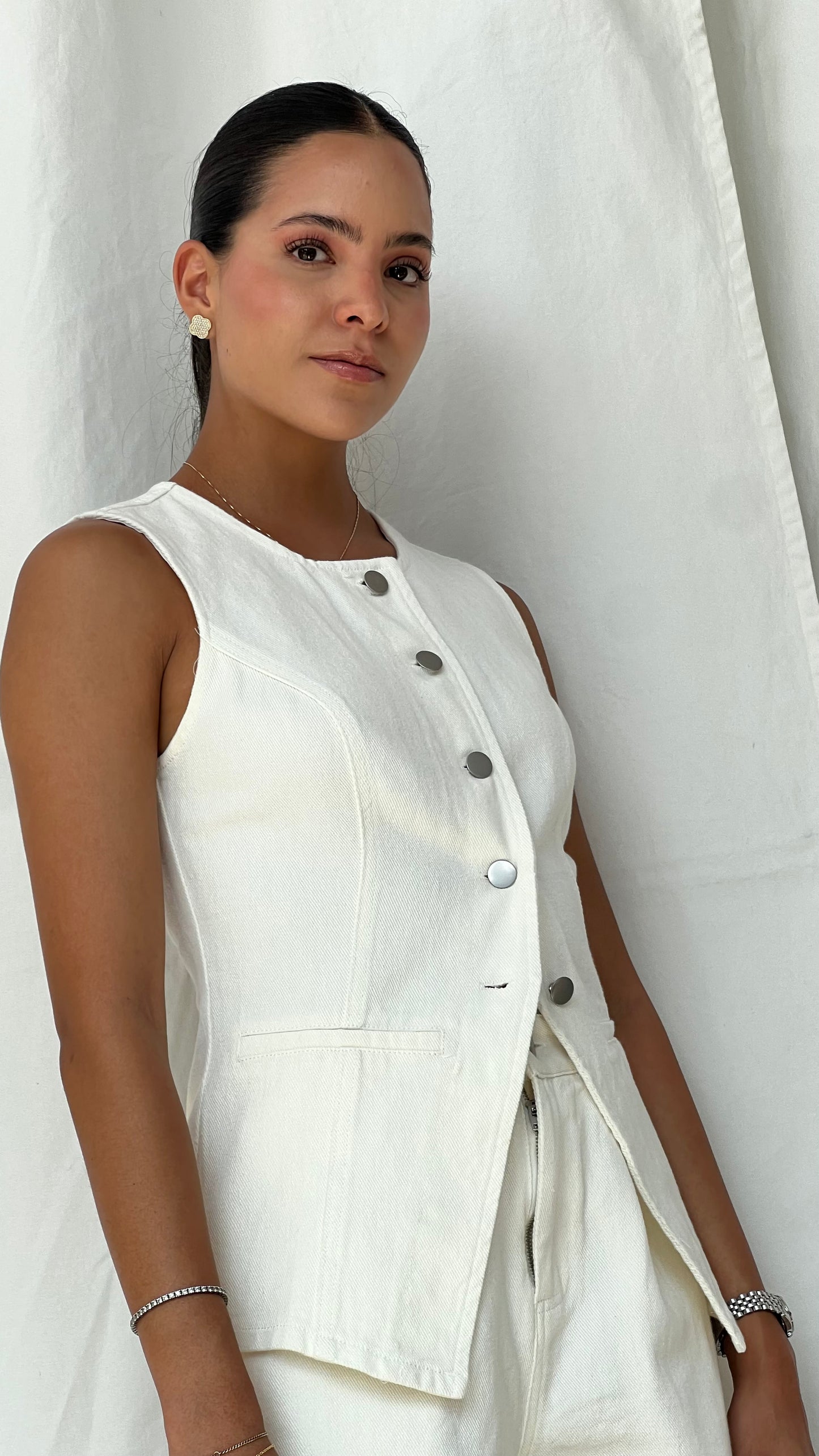 White demin set