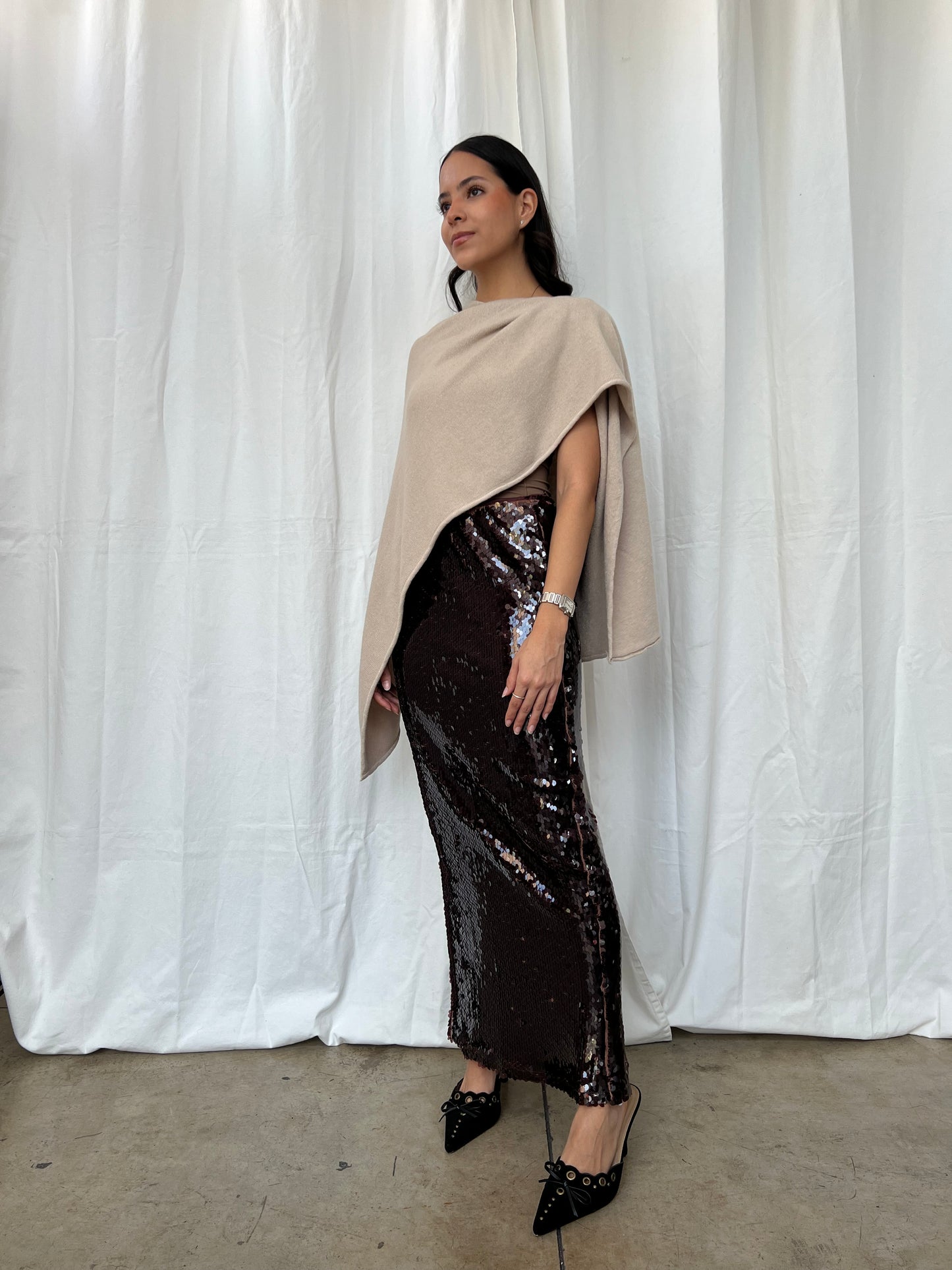 Poncho punto clásico