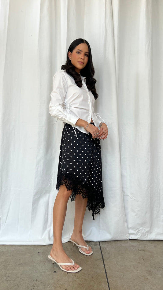 Falda asimétrica Polka