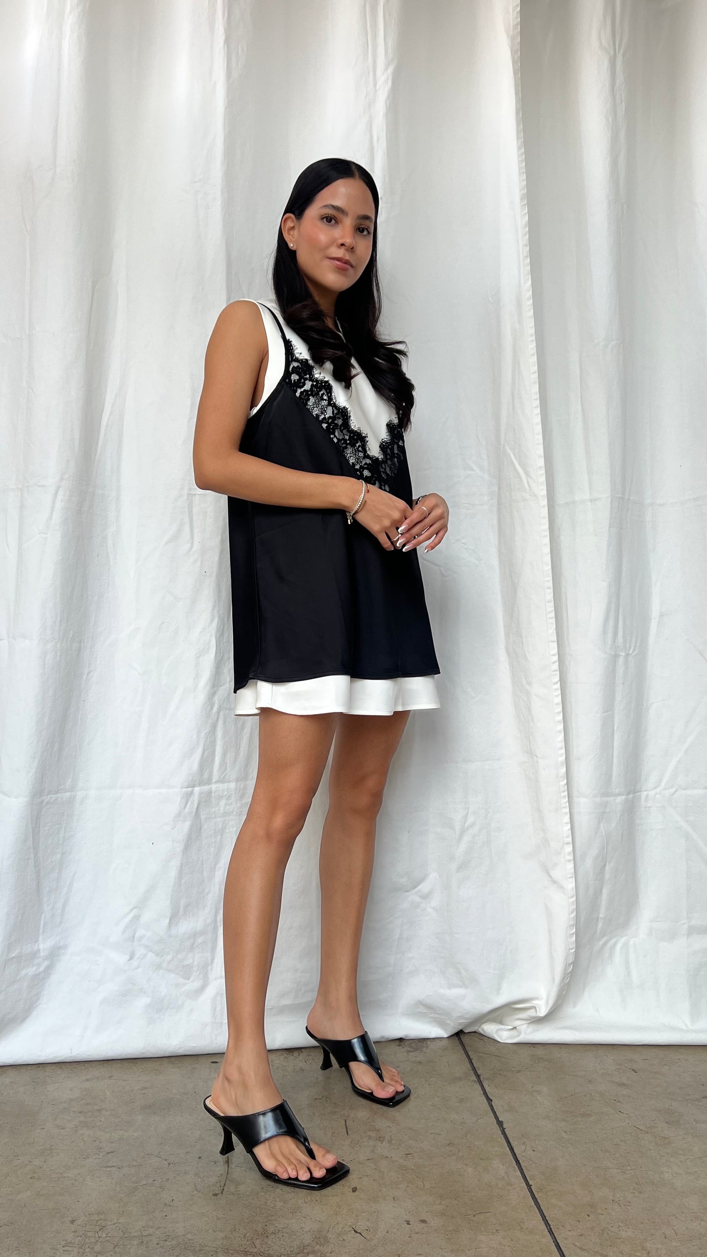 Blusa vestido negro