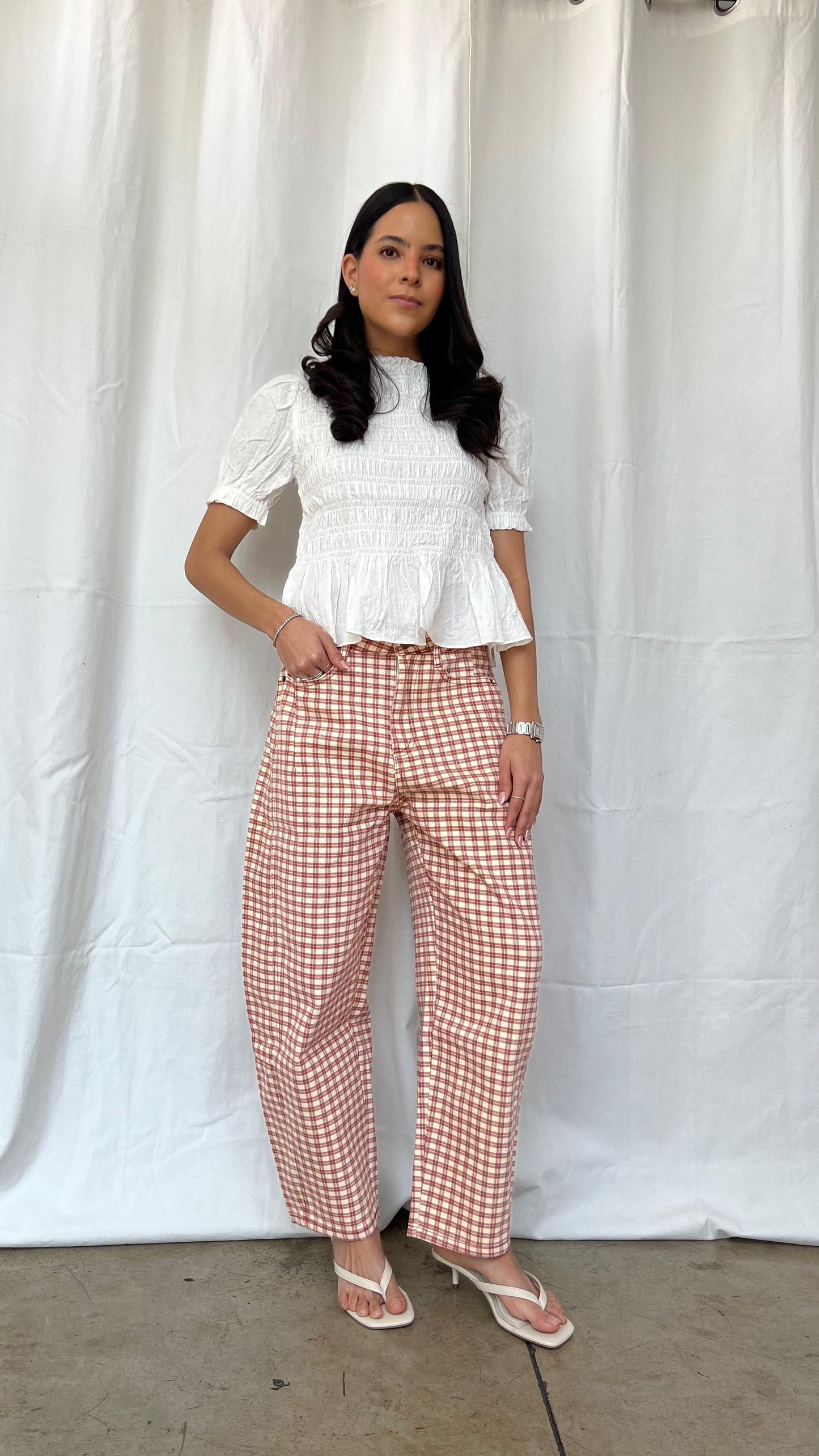 Barrel Vichy pant