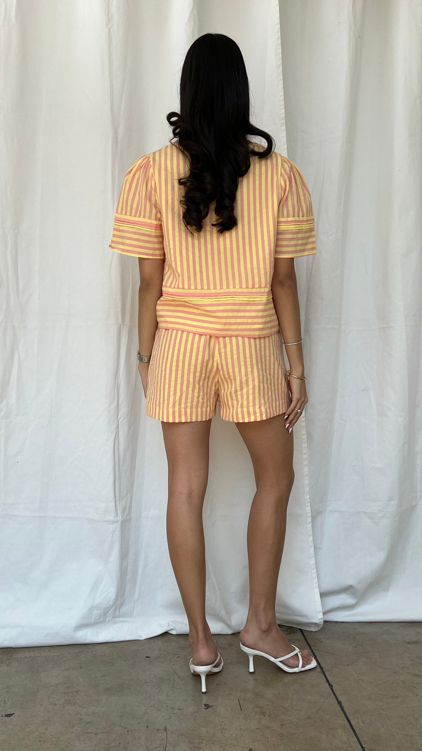 Set rayas amarillo