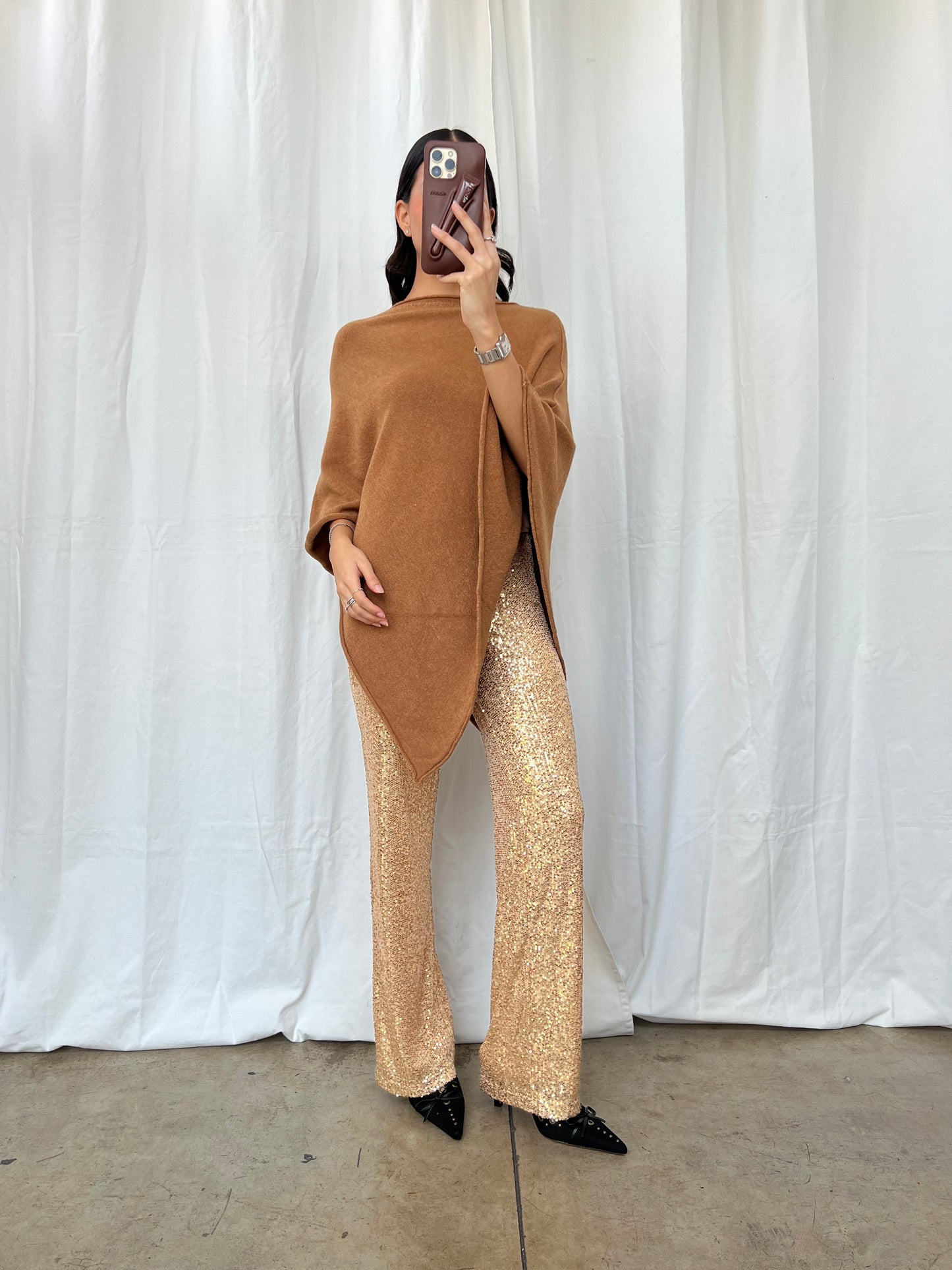 Poncho punto clásico