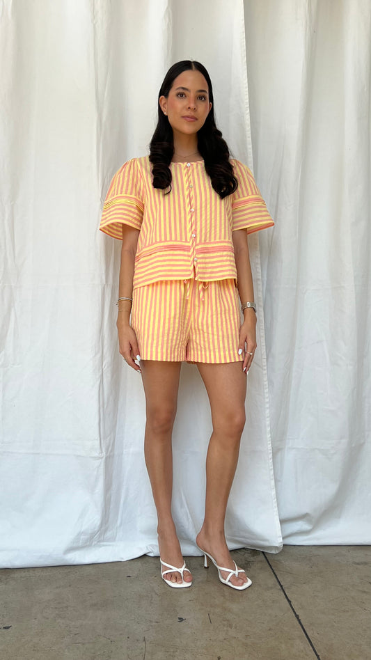 Set rayas amarillo