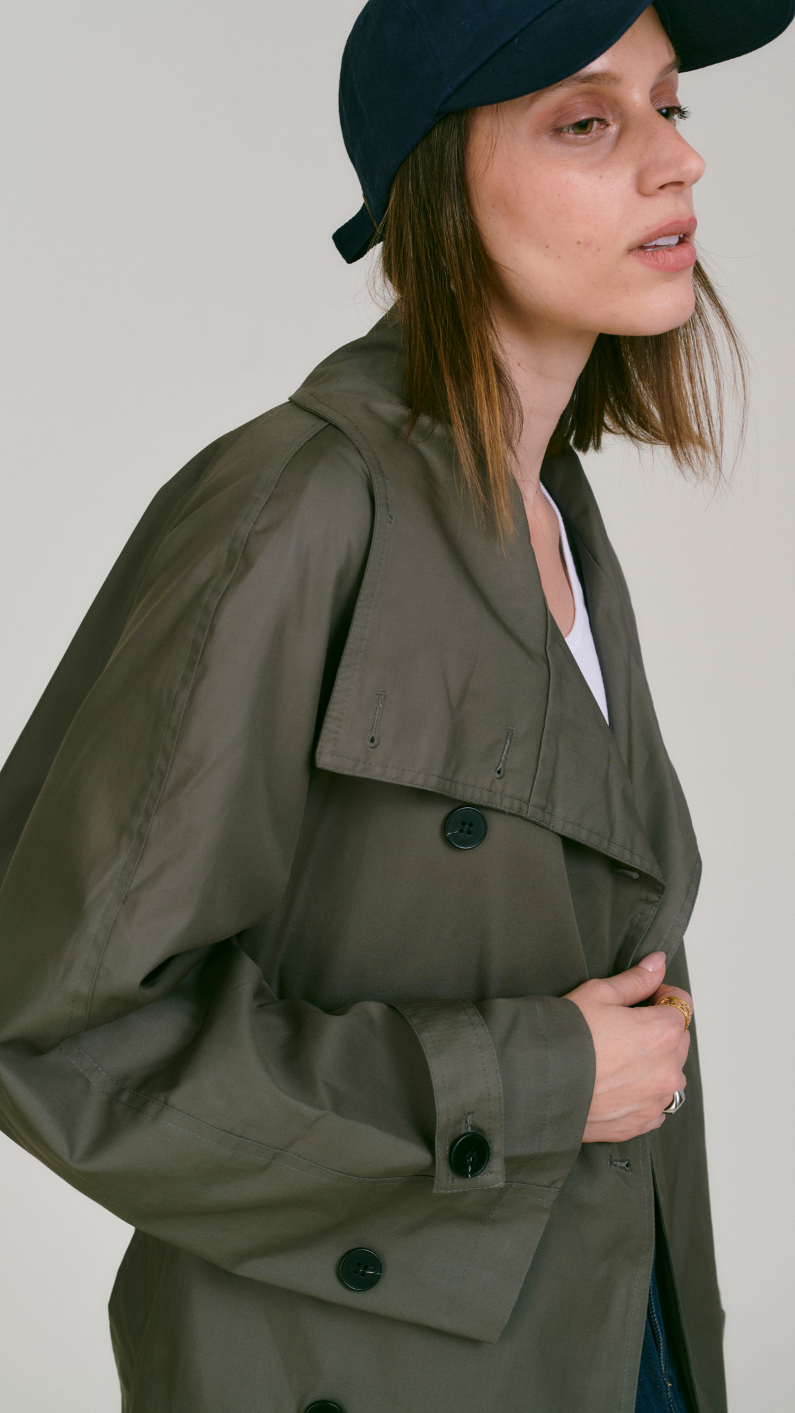 Gabardina Gris