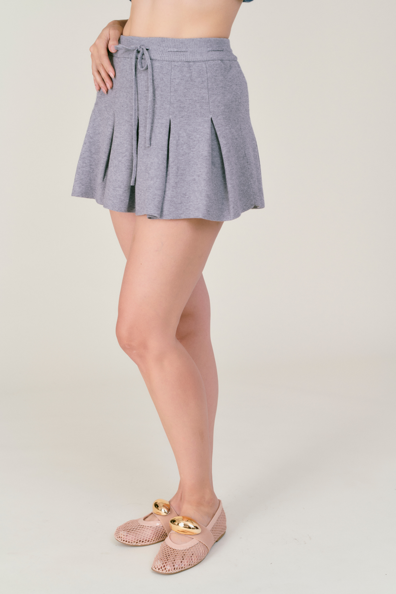 MINI FALDA PUNTO GRIS