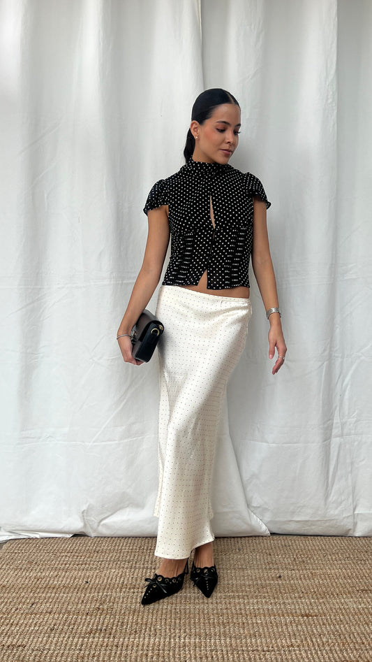 Blusa Polka Dots Negro y Blanco