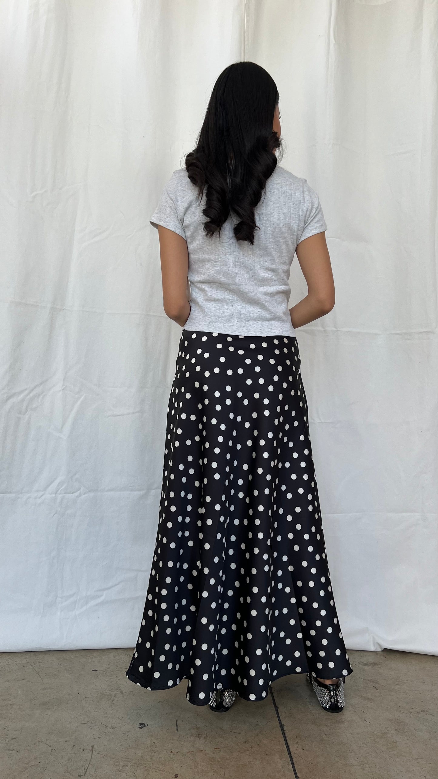 Falda Polka negro