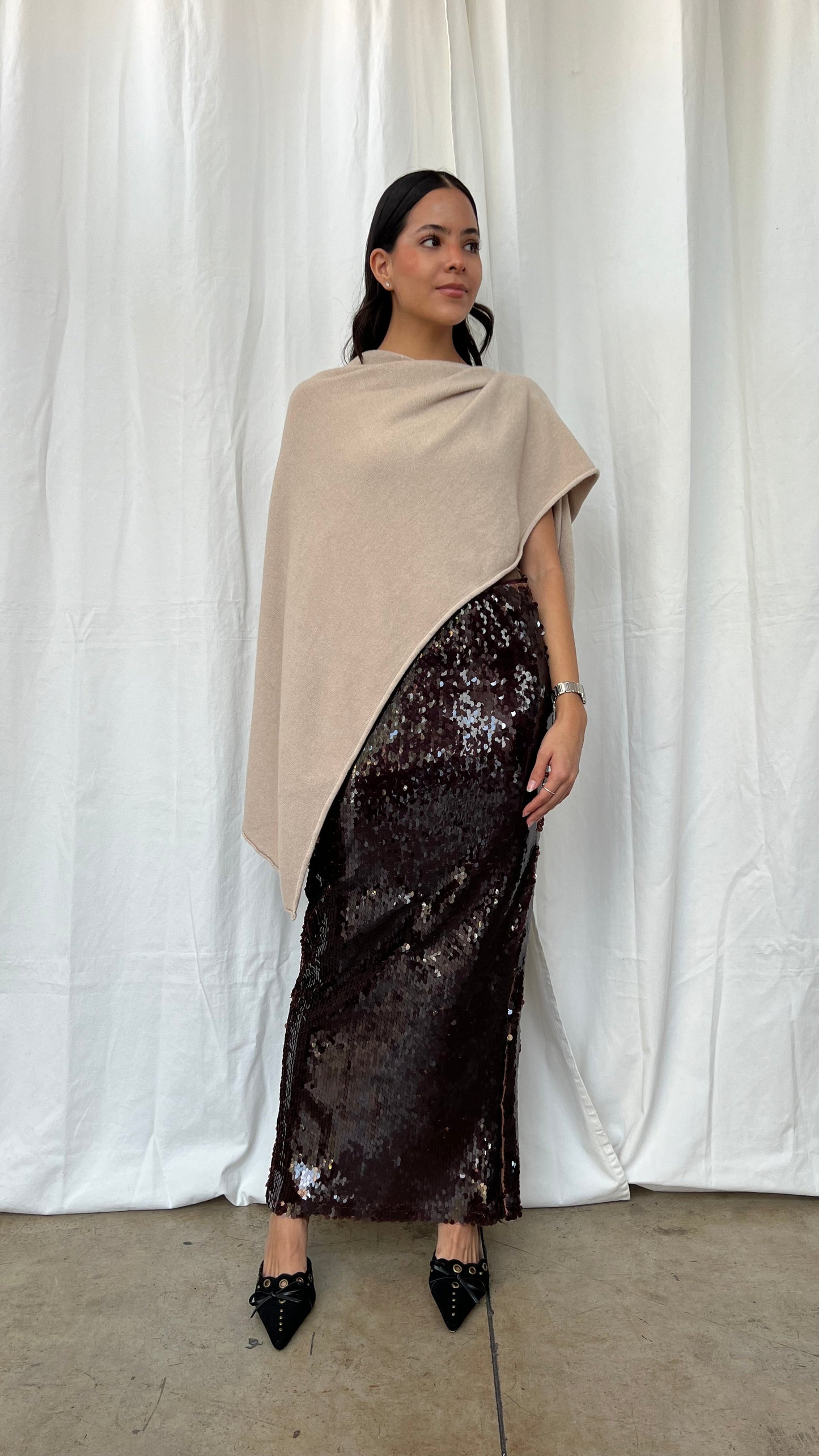 Poncho punto clásico