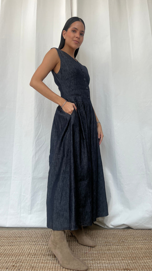 Vestido dark denim