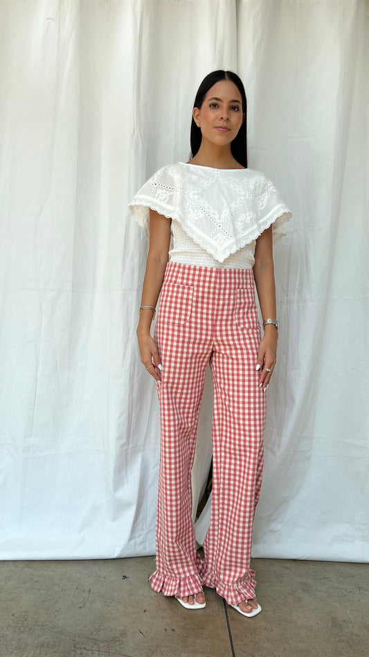 Top blanco encaje