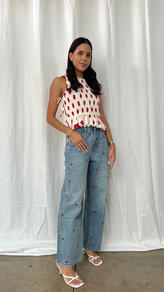 Blusa Polka red