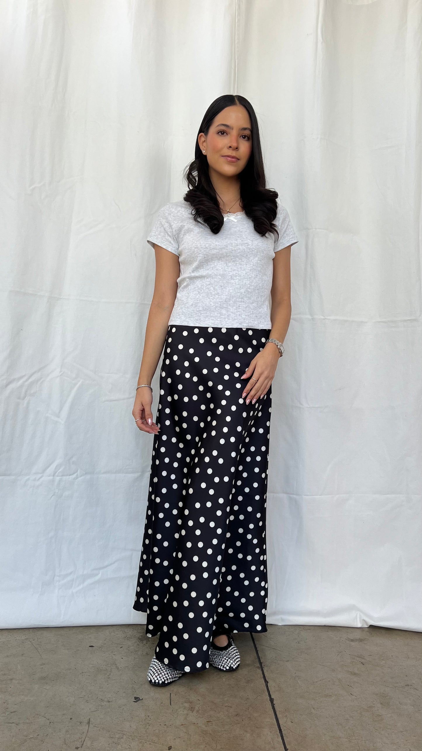 Falda Polka negro
