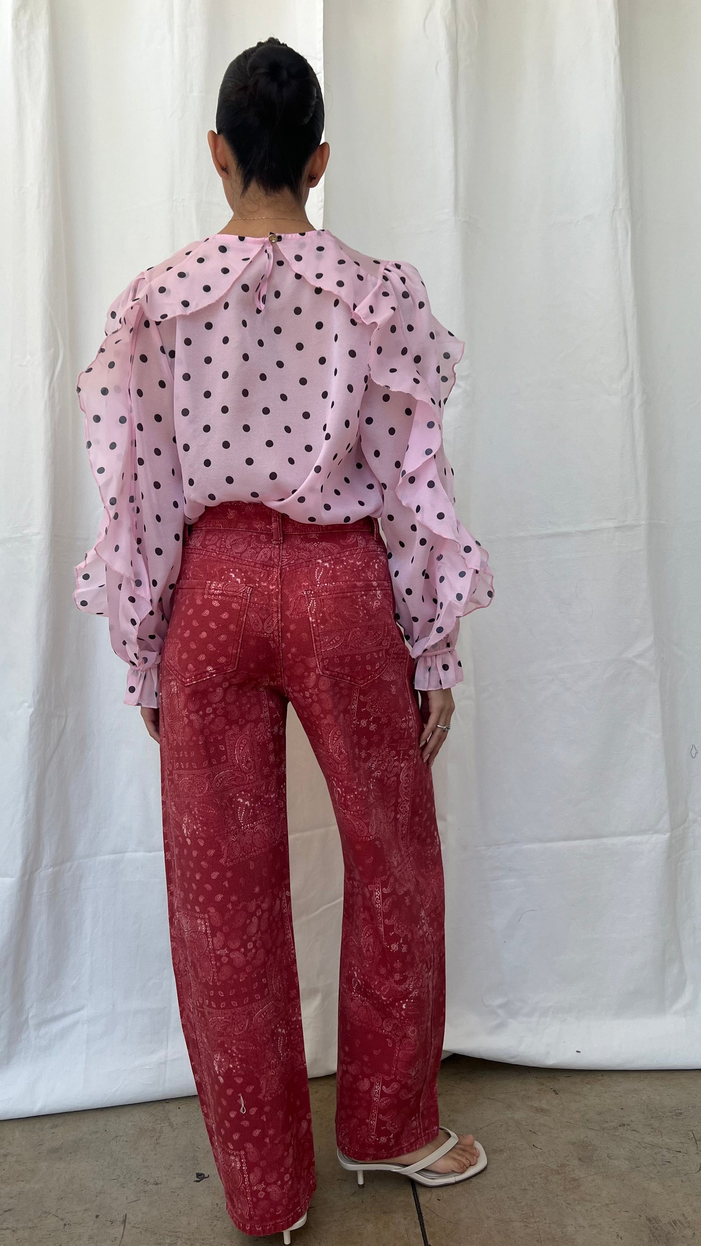 Blusa Polka rosa