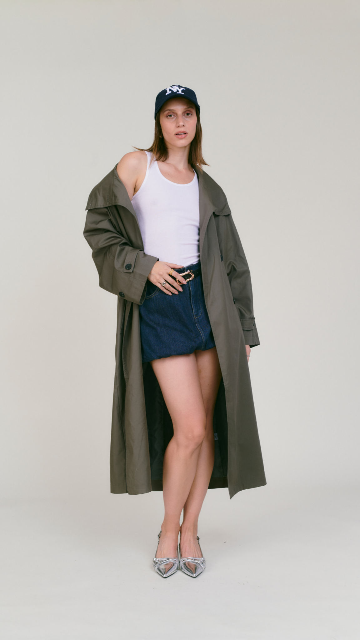 Gabardina Gris