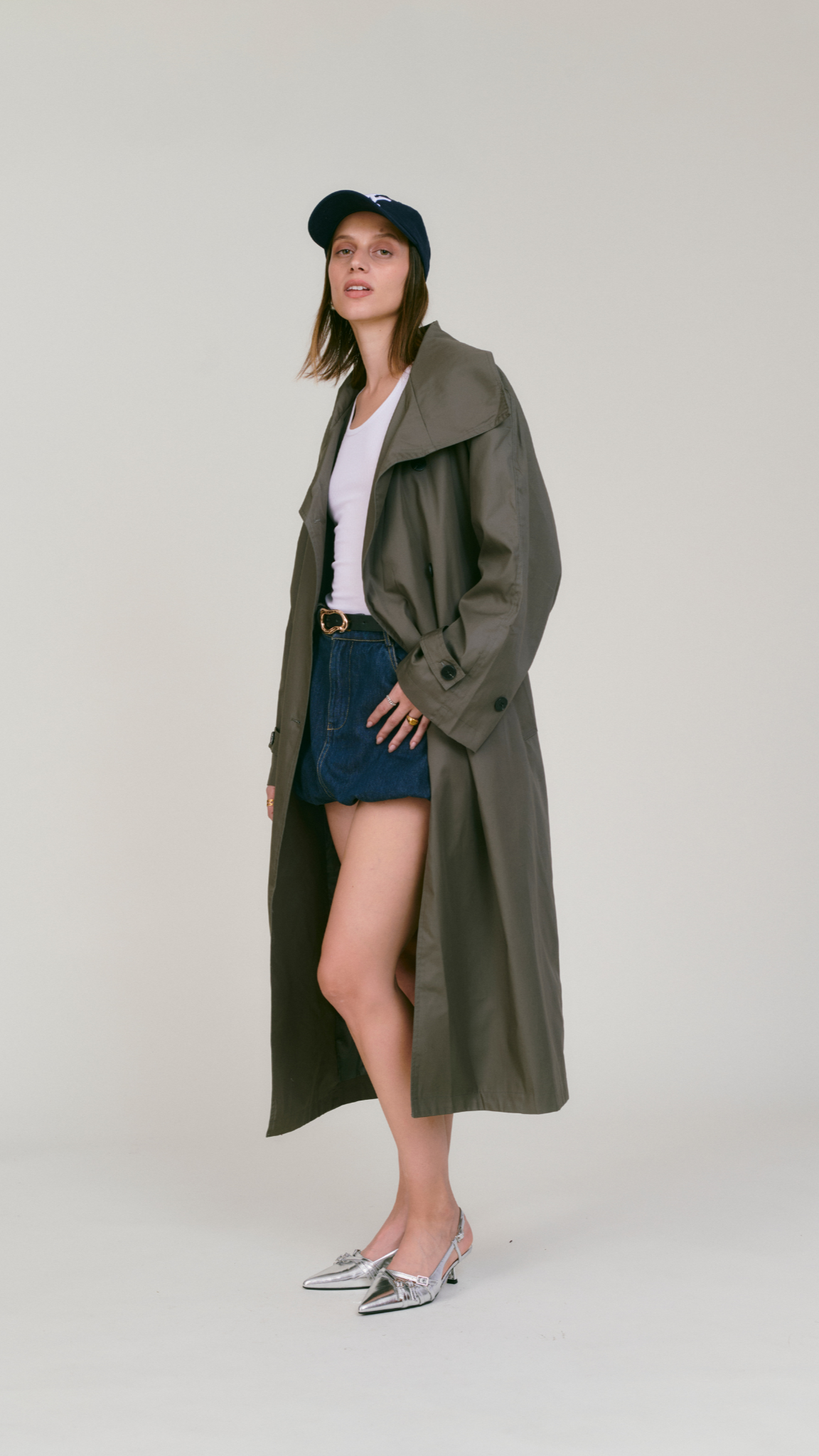 Gabardina Gris