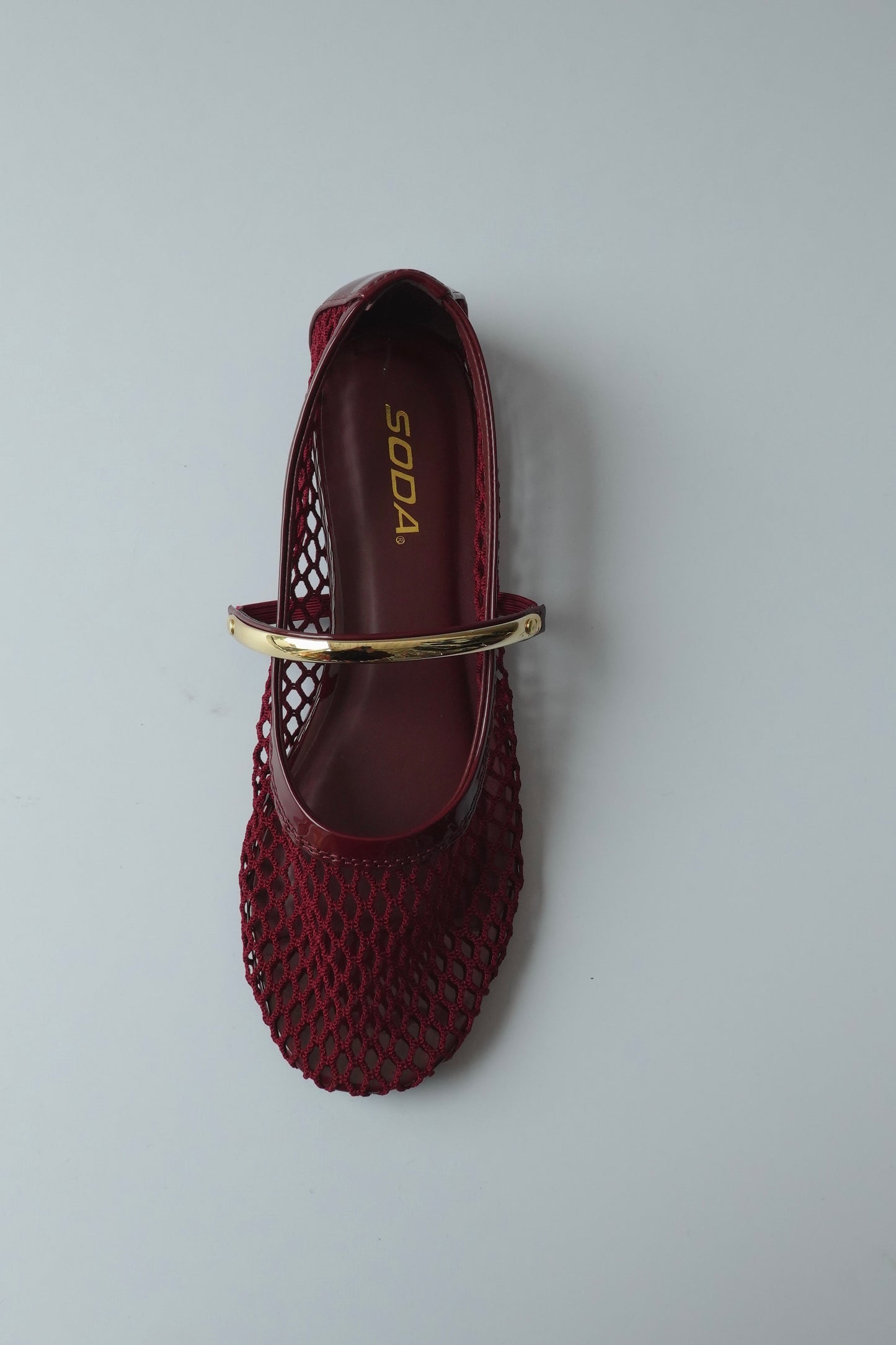 Flat Mesh Burgandy
