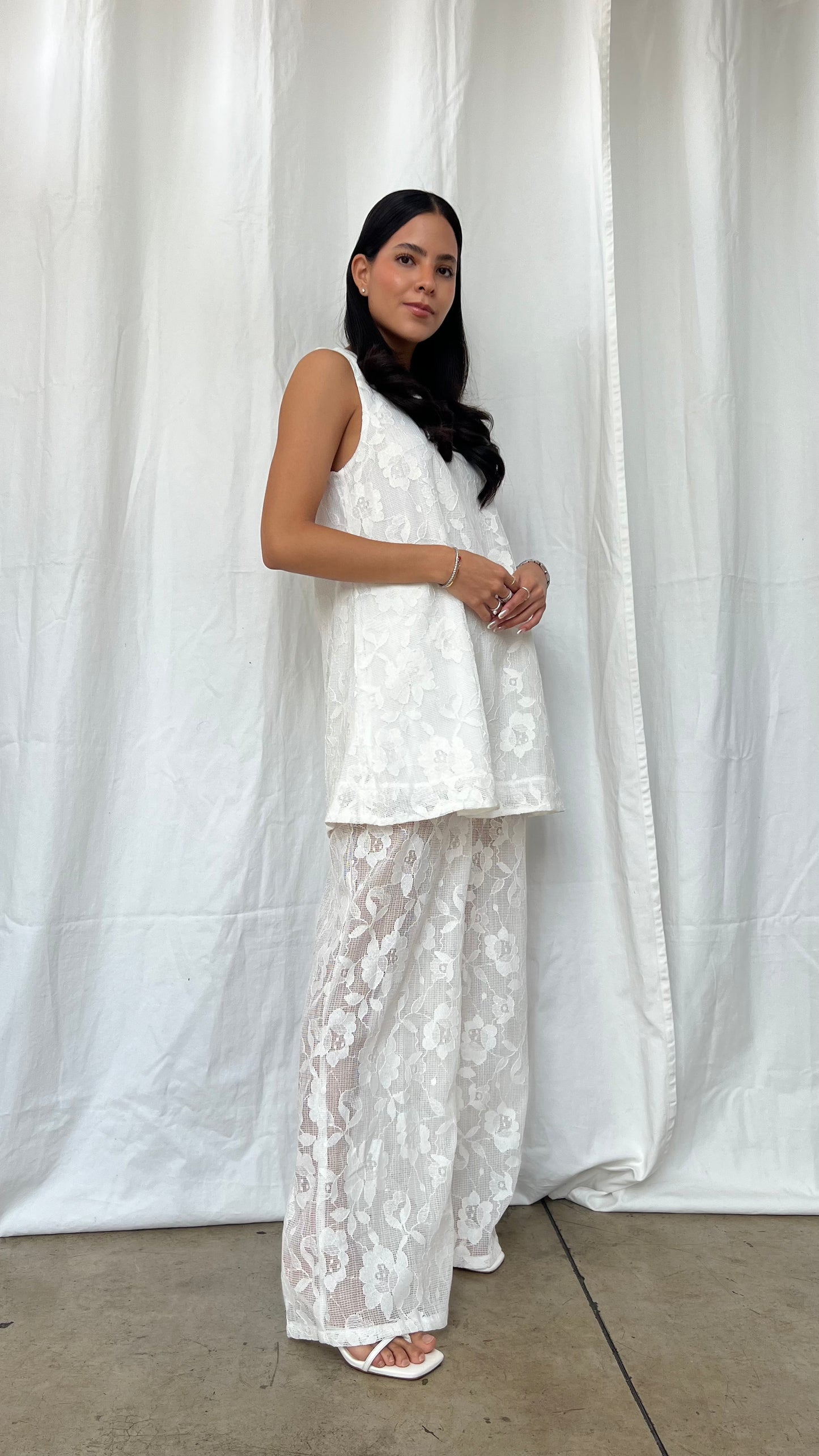 Set encaje blanco