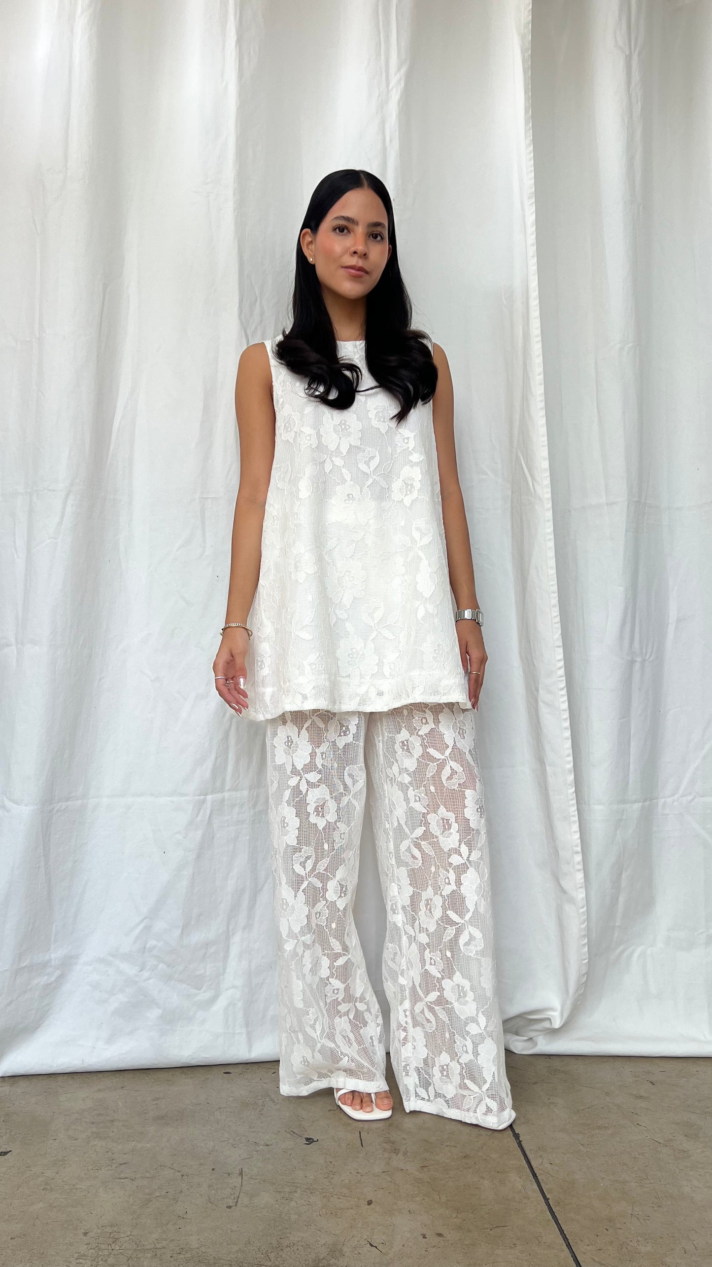 Set encaje blanco