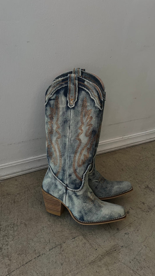 Botas vaqueras denim