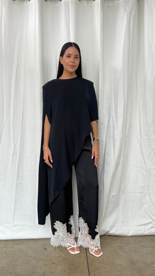 Pantalon negro encaje
