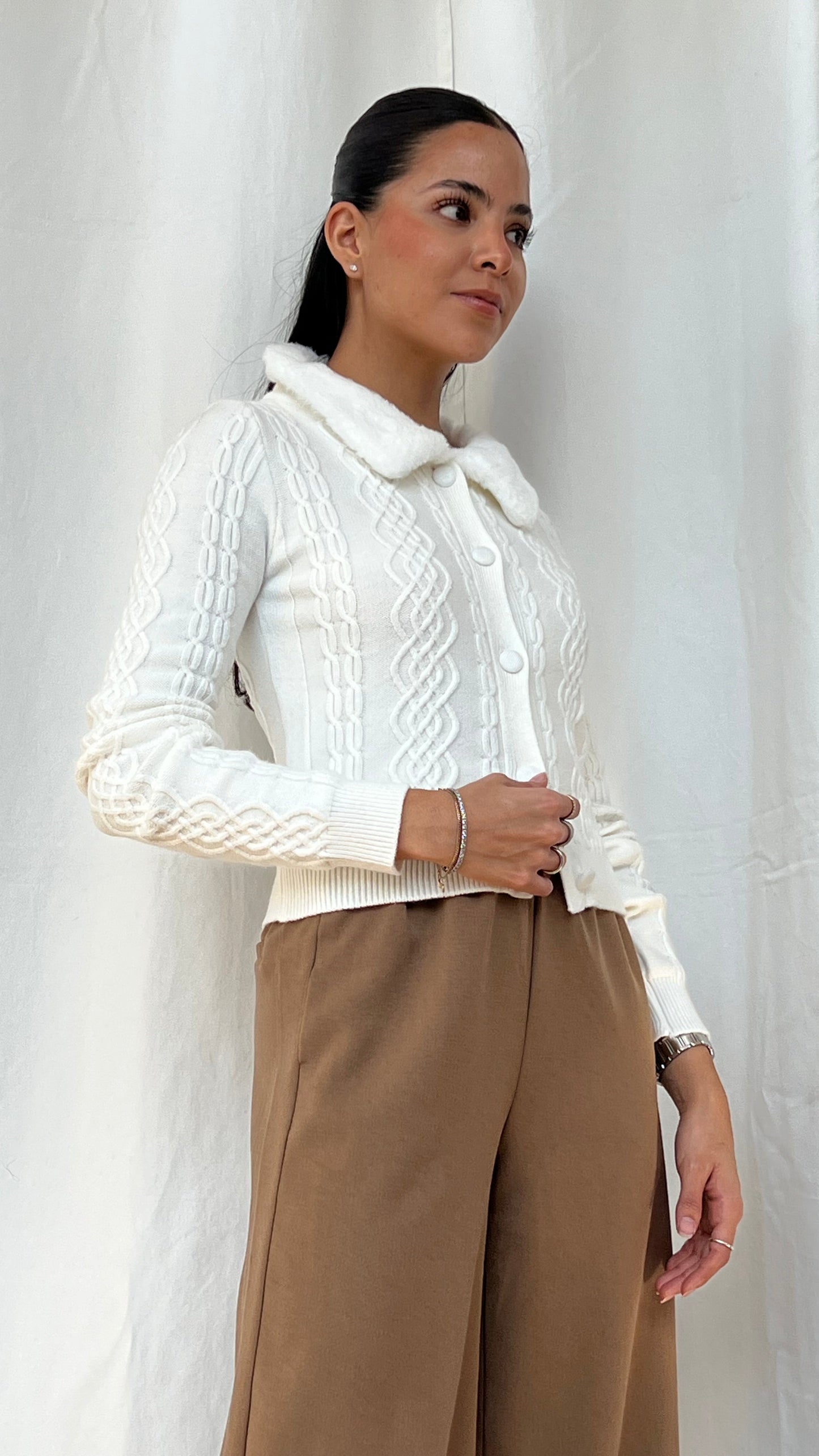 Suéter cuello afelpado