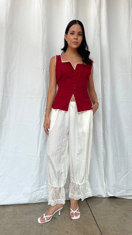Pantalón detalle encaje