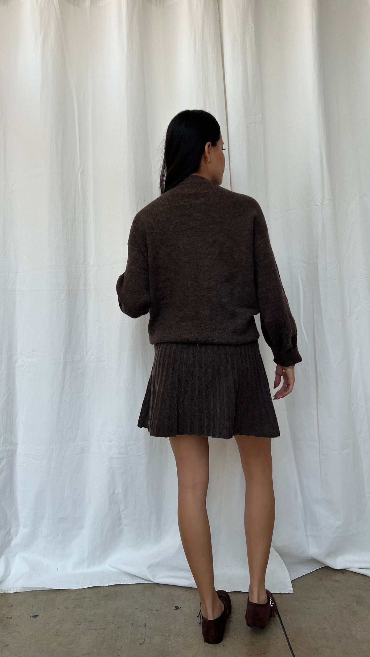 Set falda café