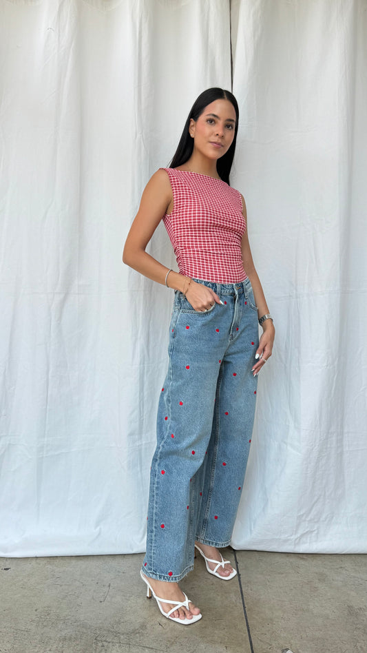 Jeans denim apple